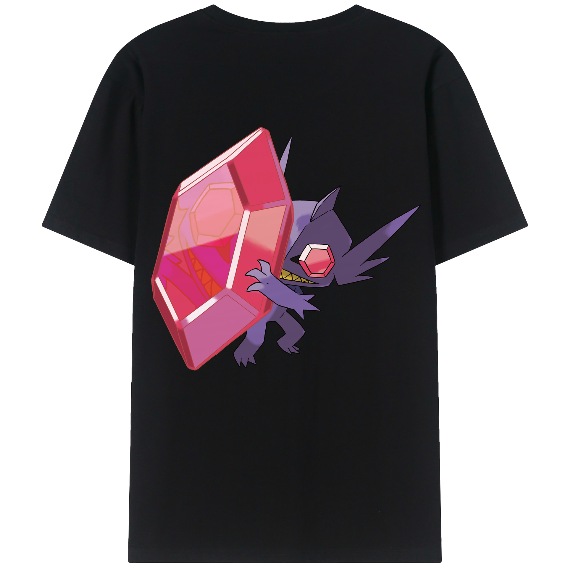 （画像用） ポケットモンスター Pokémon 綿100％ メンズ半袖Tシャツ（バックプリント） 通気性