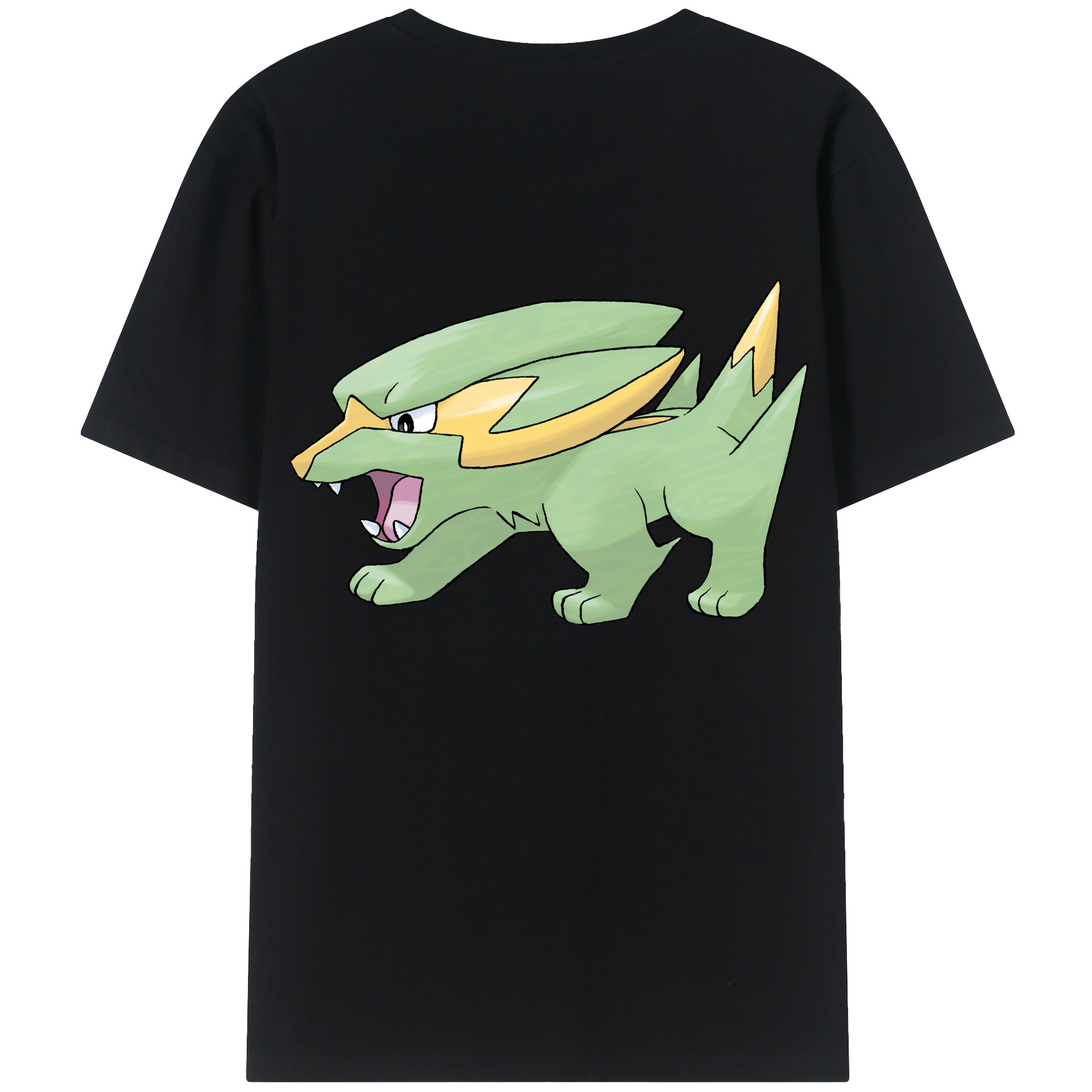 （画像用） ポケットモンスター Pokémon 綿100％ メンズ半袖Tシャツ（バックプリント） 通気性
