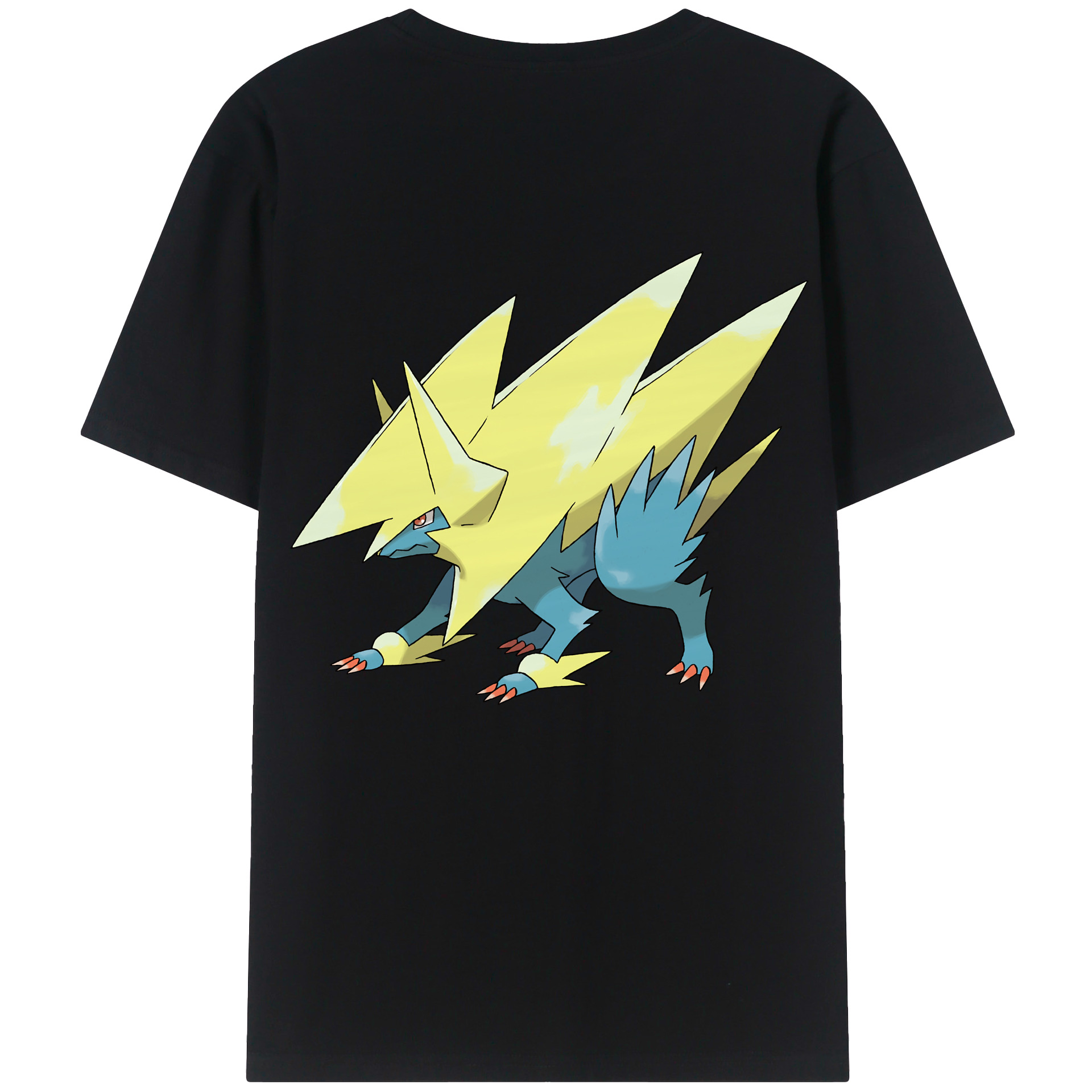 （画像用） ポケットモンスター Pokémon 綿100％ メンズ半袖Tシャツ（バックプリント） 通気性