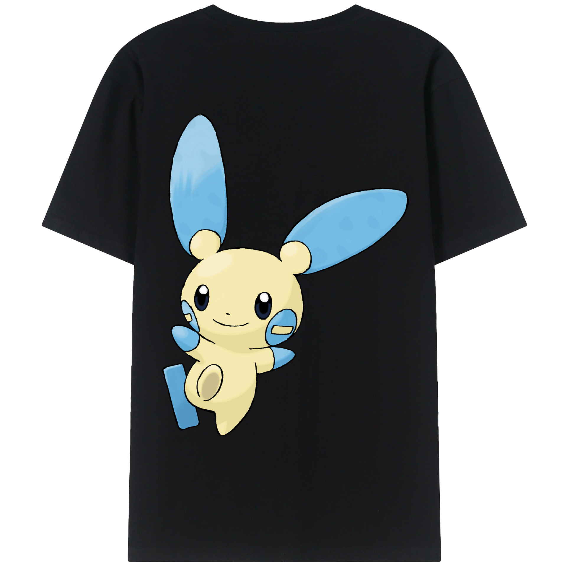 （画像用） ポケットモンスター Pokémon 綿100％ メンズ半袖Tシャツ（バックプリント） 通気性