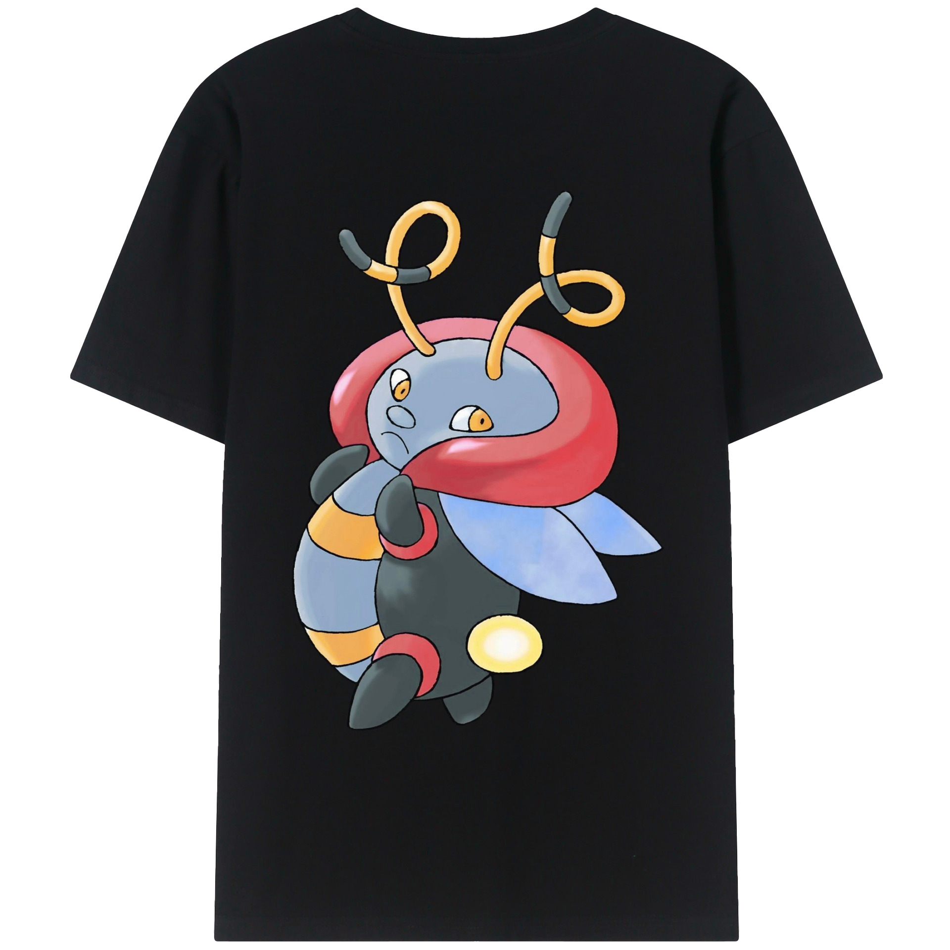 （画像用） ポケットモンスター Pokémon 綿100％ メンズ半袖Tシャツ（バックプリント） 通気性