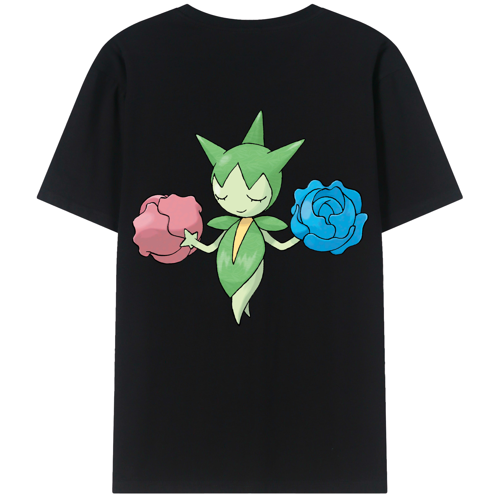 （画像用） ポケットモンスター Pokémon 綿100％ メンズ半袖Tシャツ（バックプリント） 通気性