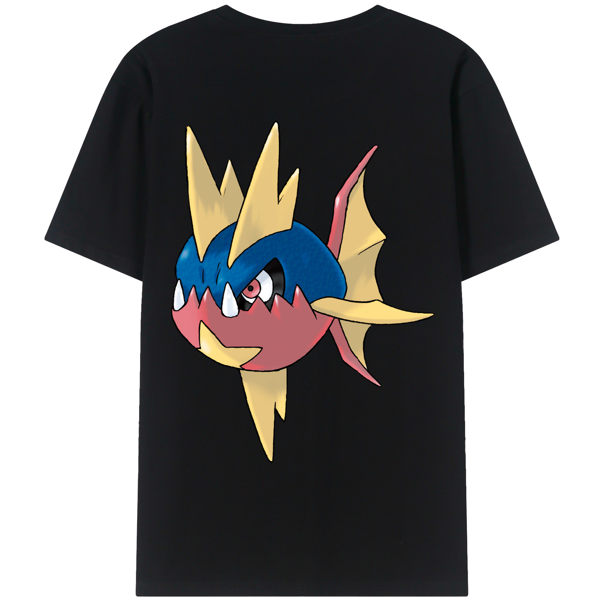 （画像用） ポケットモンスター Pokémon 綿100％ メンズ半袖Tシャツ（バックプリント） 通気性