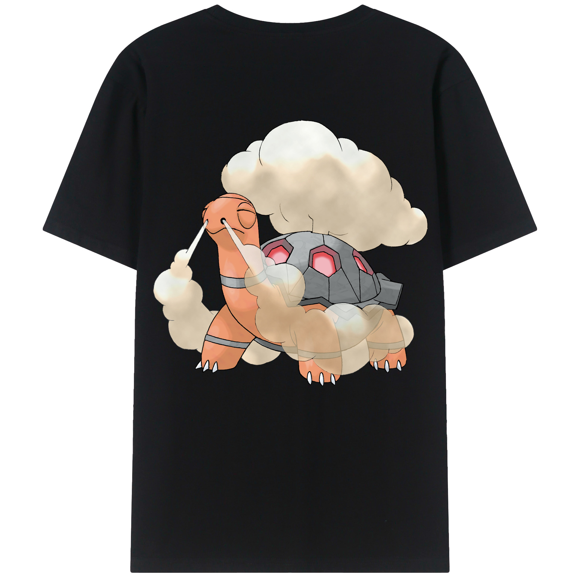 （画像用） ポケットモンスター Pokémon 綿100％ メンズ半袖Tシャツ（バックプリント） 通気性