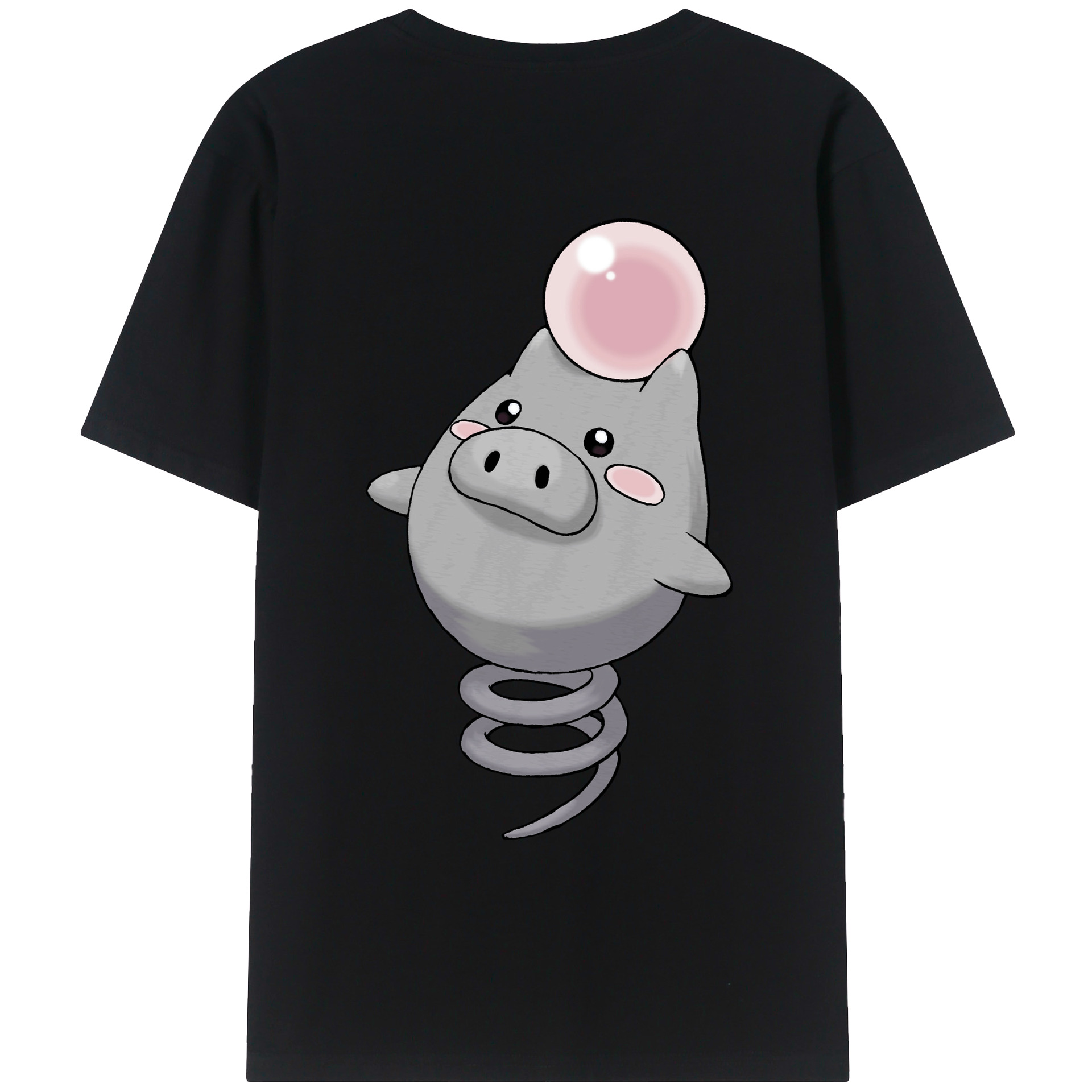 （画像用） ポケットモンスター Pokémon 綿100％ メンズ半袖Tシャツ（バックプリント） 通気性