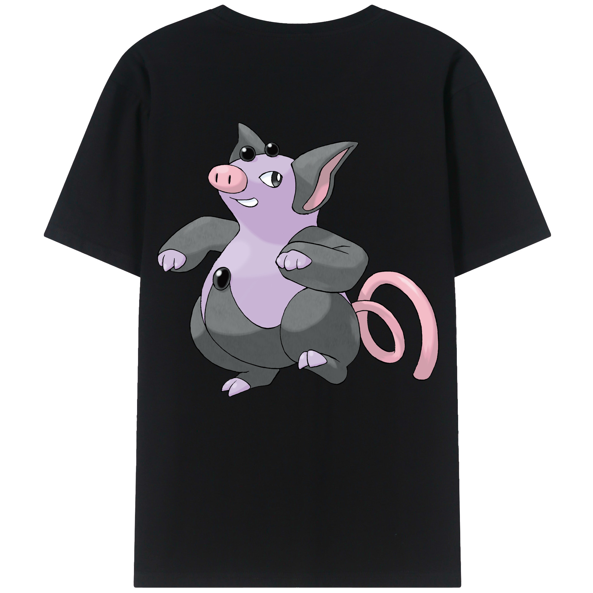 （画像用） ポケットモンスター Pokémon 綿100％ メンズ半袖Tシャツ（バックプリント） 通気性