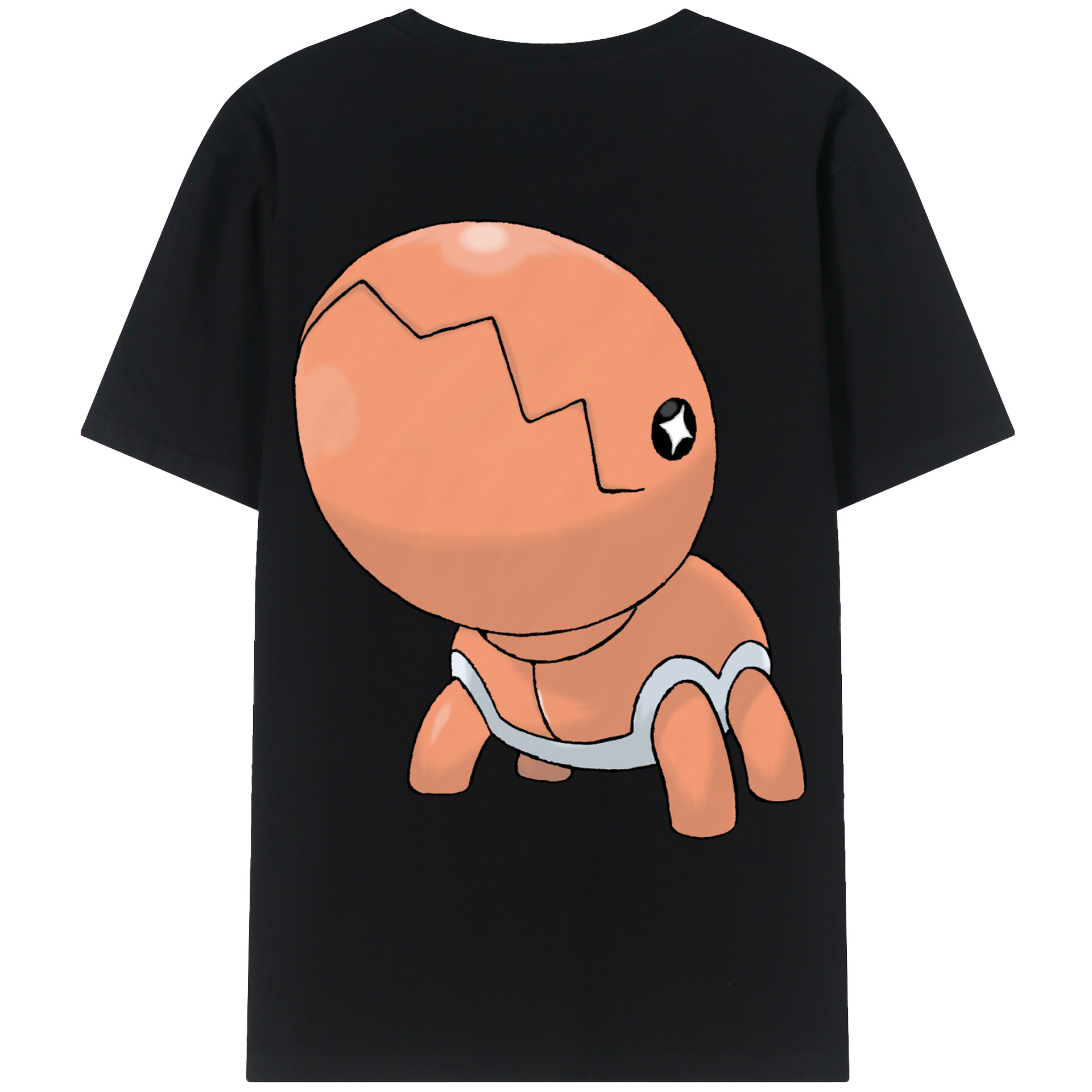 （画像用） ポケットモンスター Pokémon 綿100％ メンズ半袖Tシャツ（バックプリント） 通気性