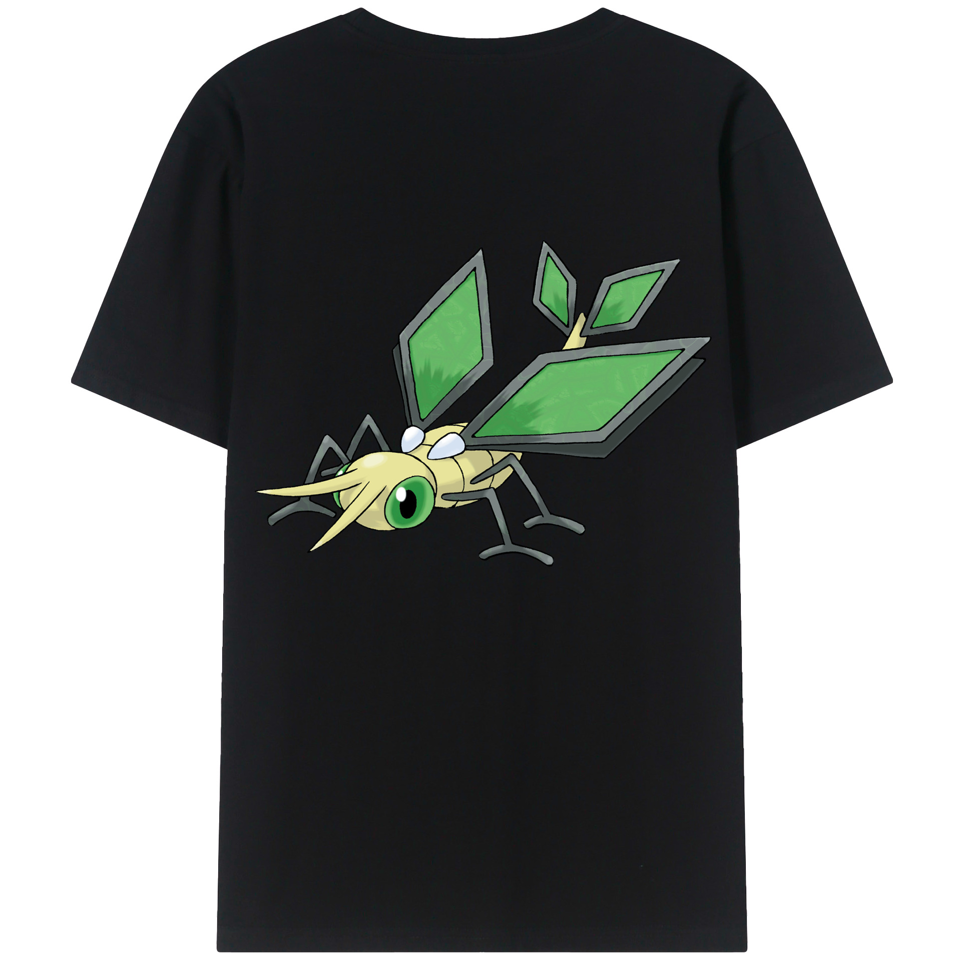 （画像用） ポケットモンスター Pokémon 綿100％ メンズ半袖Tシャツ（バックプリント） 通気性