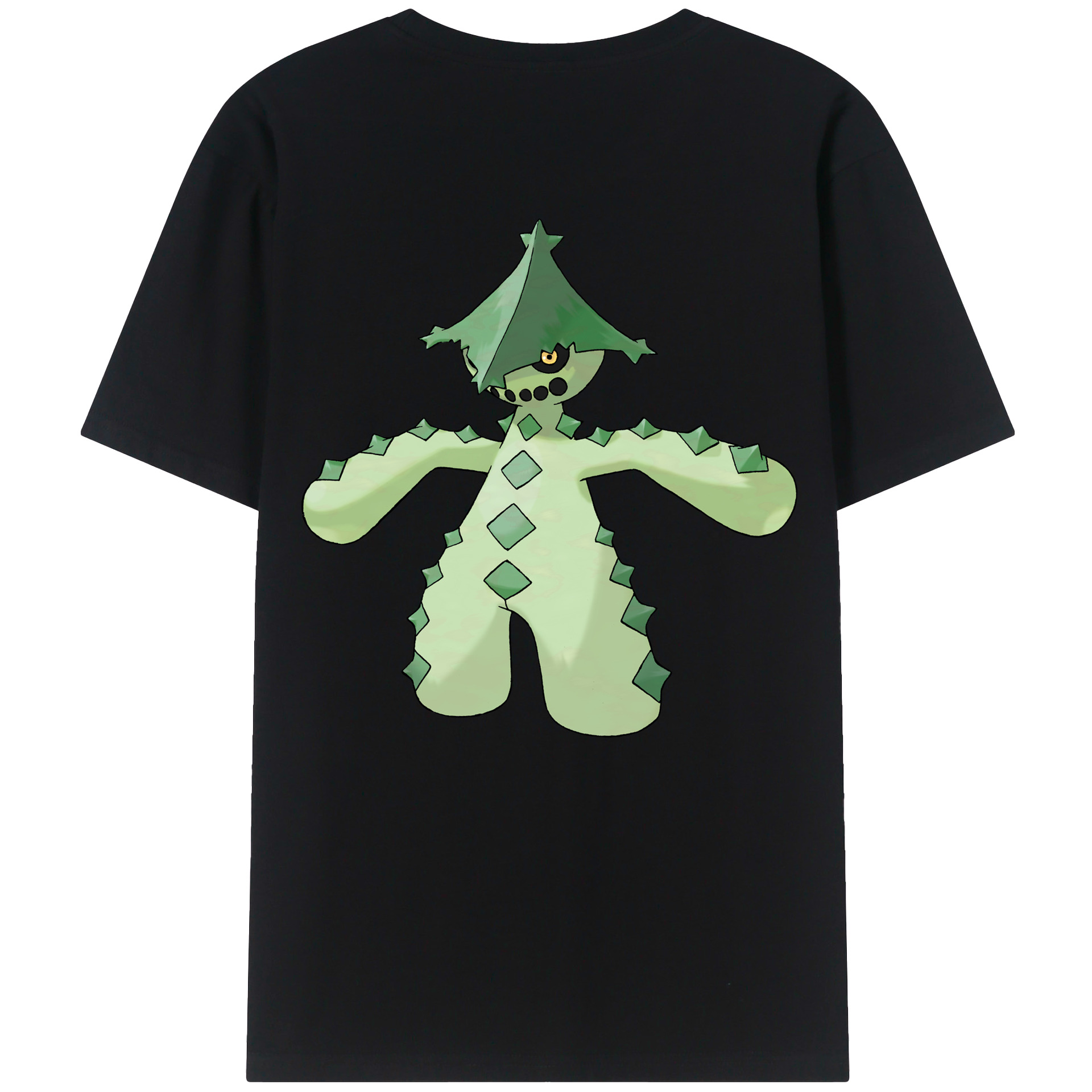 （画像用） ポケットモンスター Pokémon 綿100％ メンズ半袖Tシャツ（バックプリント） 通気性