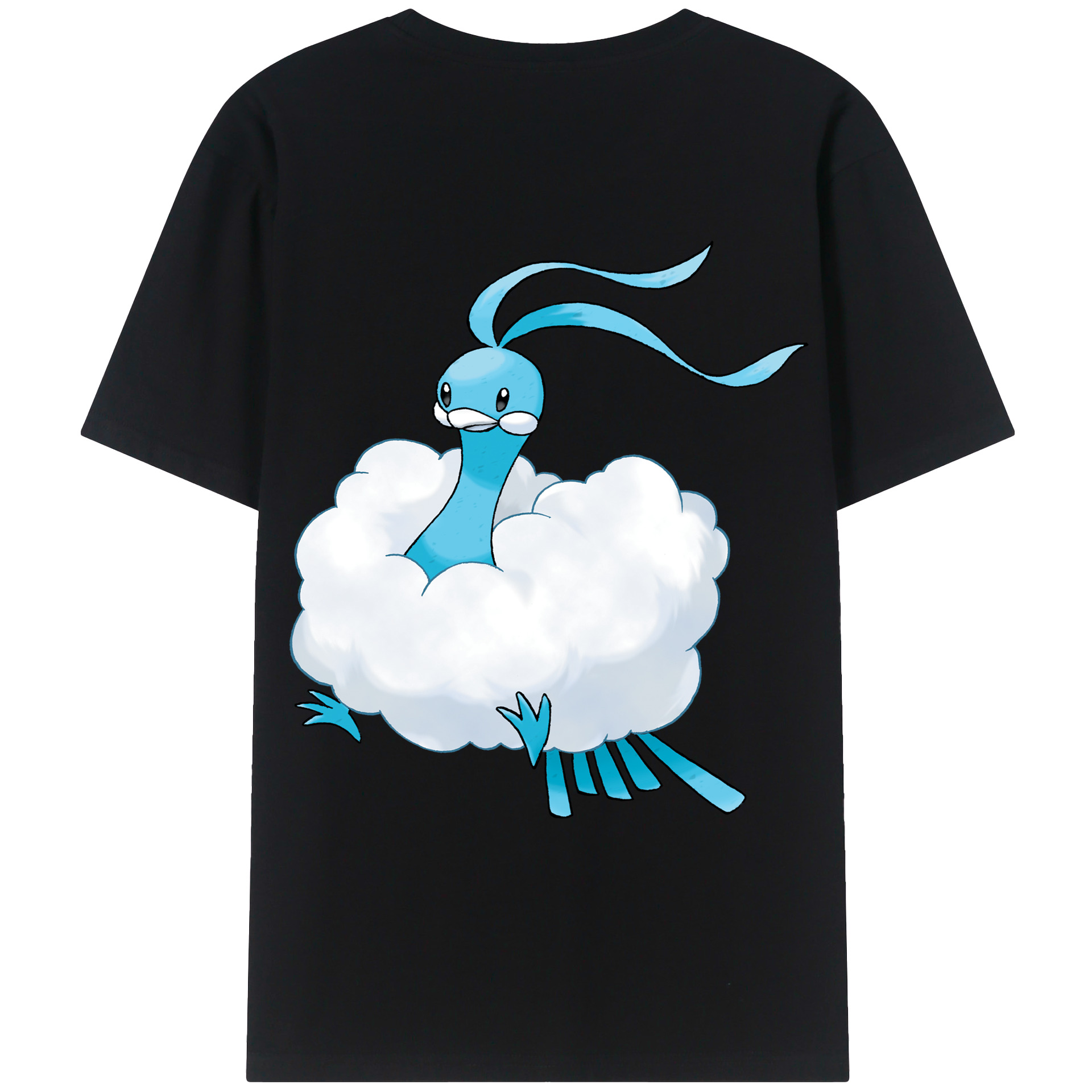 （画像用） ポケットモンスター Pokémon 綿100％ メンズ半袖Tシャツ（バックプリント） 通気性