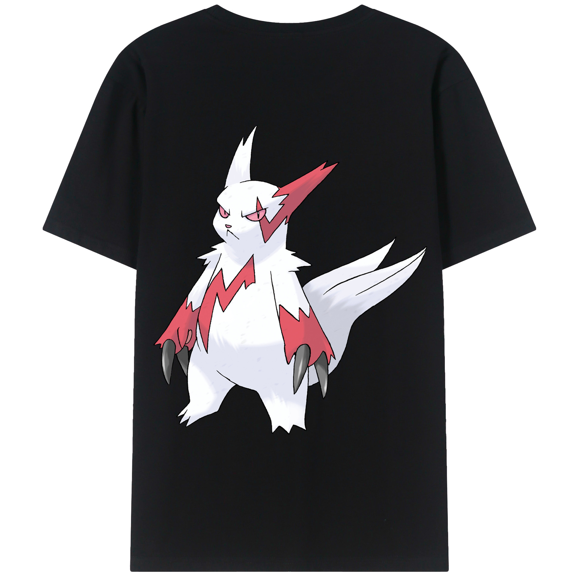 （画像用） ポケットモンスター Pokémon 綿100％ メンズ半袖Tシャツ（バックプリント） 通気性