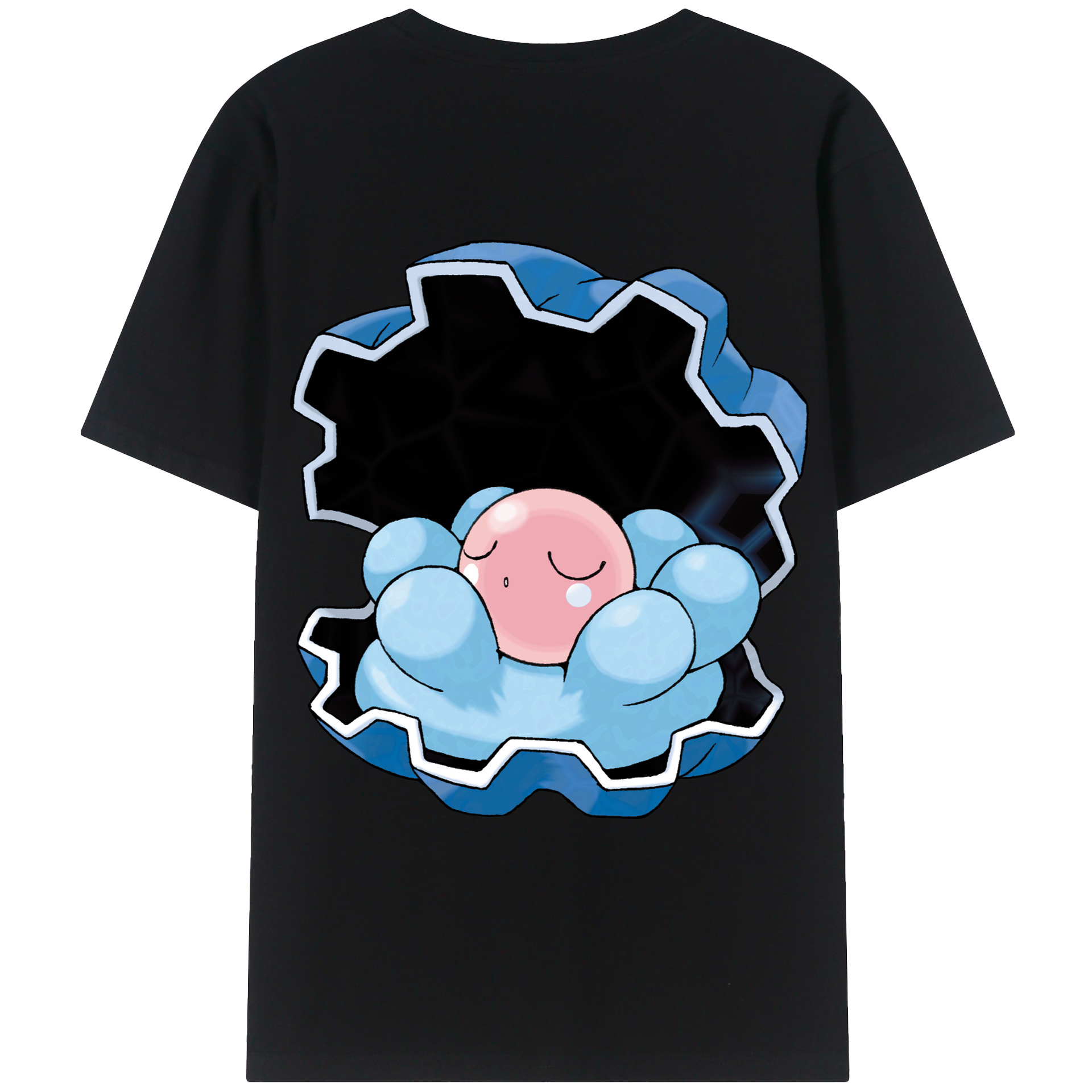 （画像用） ポケットモンスター Pokémon 綿100％ メンズ半袖Tシャツ（バックプリント） 通気性