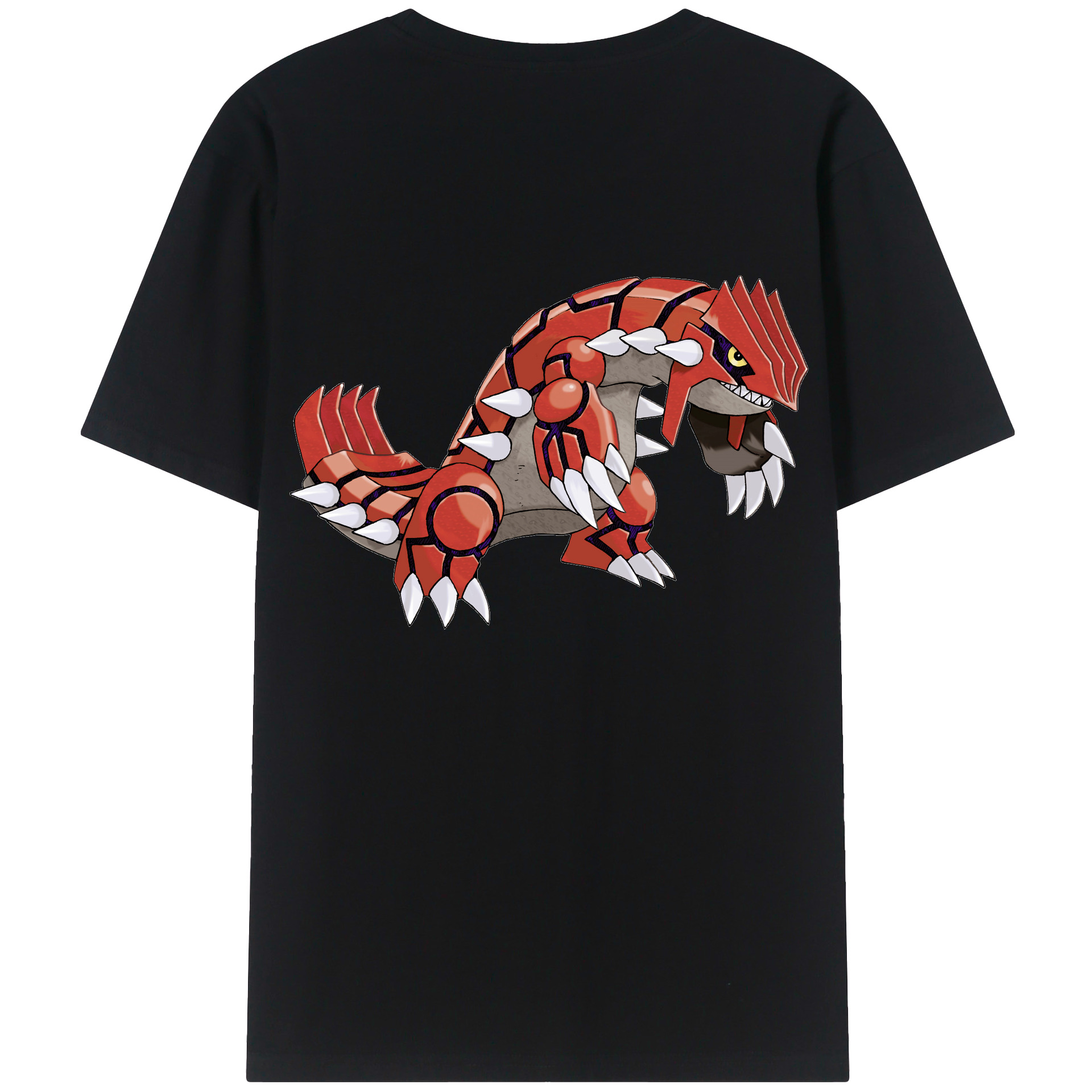 （画像用） ポケットモンスター Pokémon 綿100％ メンズ半袖Tシャツ（バックプリント） 通気性