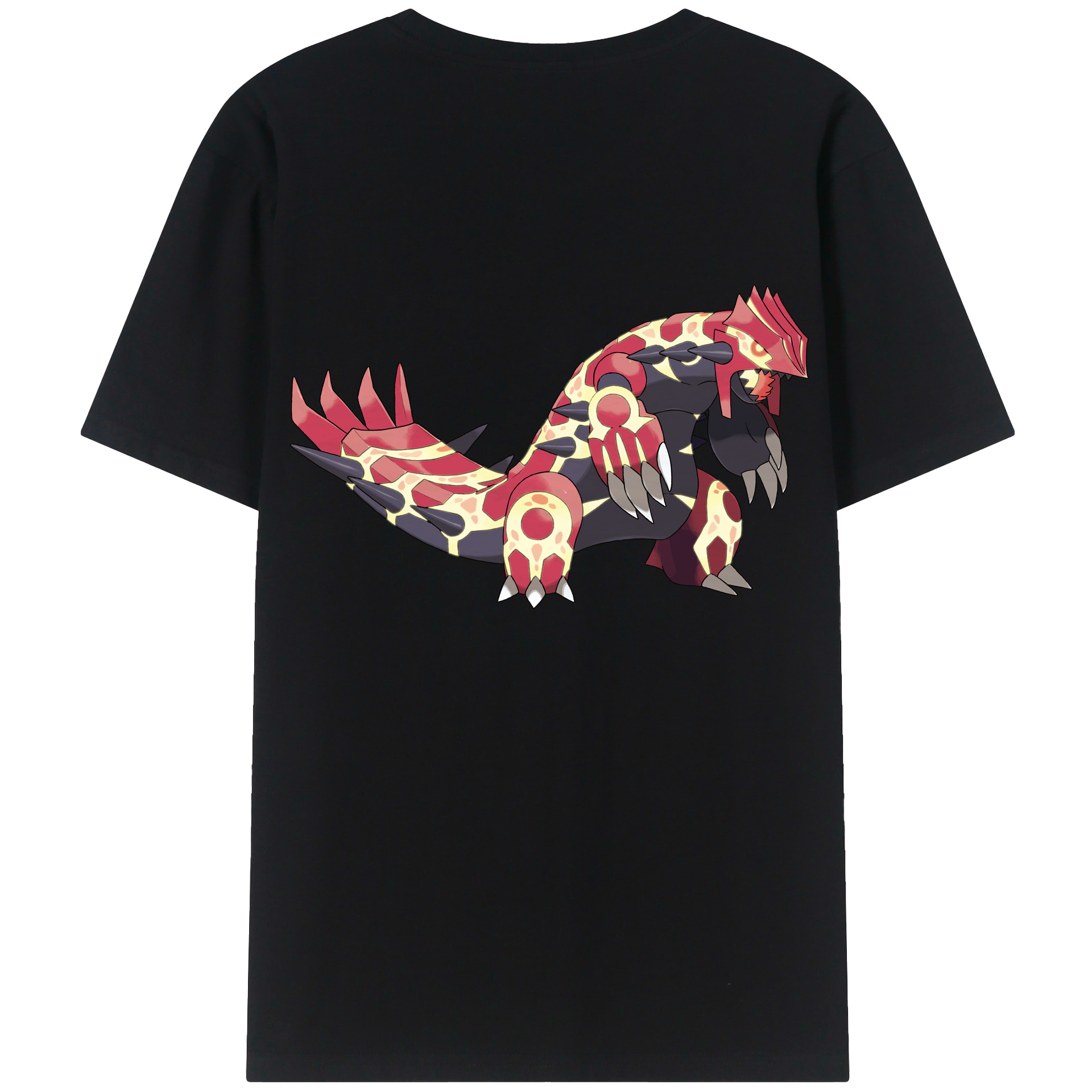 （画像用） ポケットモンスター Pokémon 綿100％ メンズ半袖Tシャツ（バックプリント） 通気性