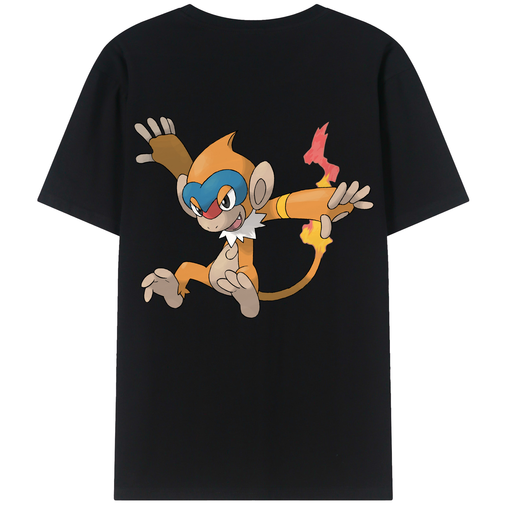 （画像用） ポケットモンスター Pokémon 綿100％ メンズ半袖Tシャツ（バックプリント） 通気性