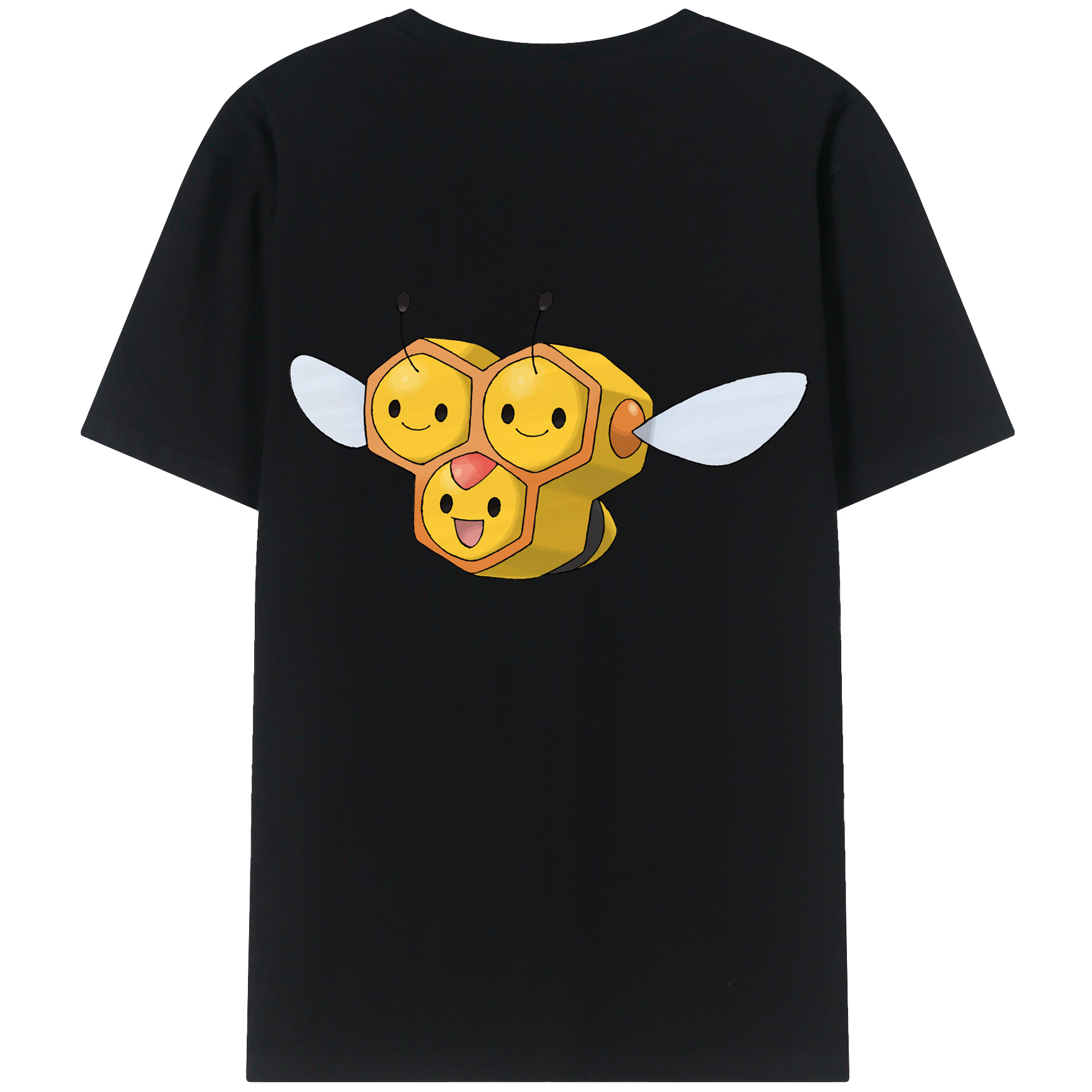 （画像用） ポケットモンスター Pokémon 綿100％ メンズ半袖Tシャツ（バックプリント） 通気性