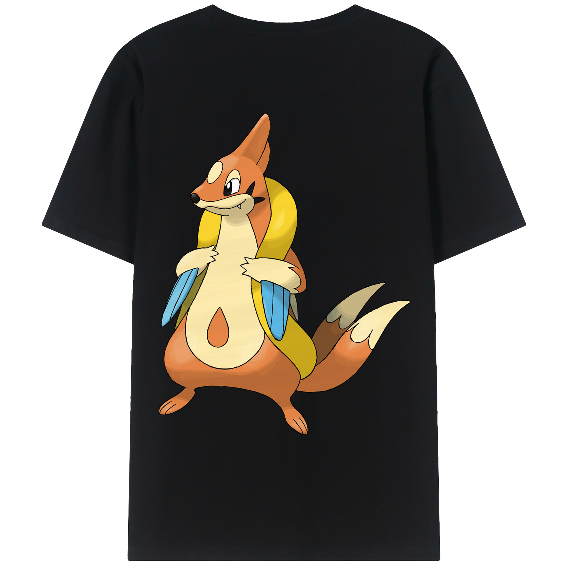 （画像用） ポケットモンスター Pokémon 綿100％ メンズ半袖Tシャツ（バックプリント） 通気性