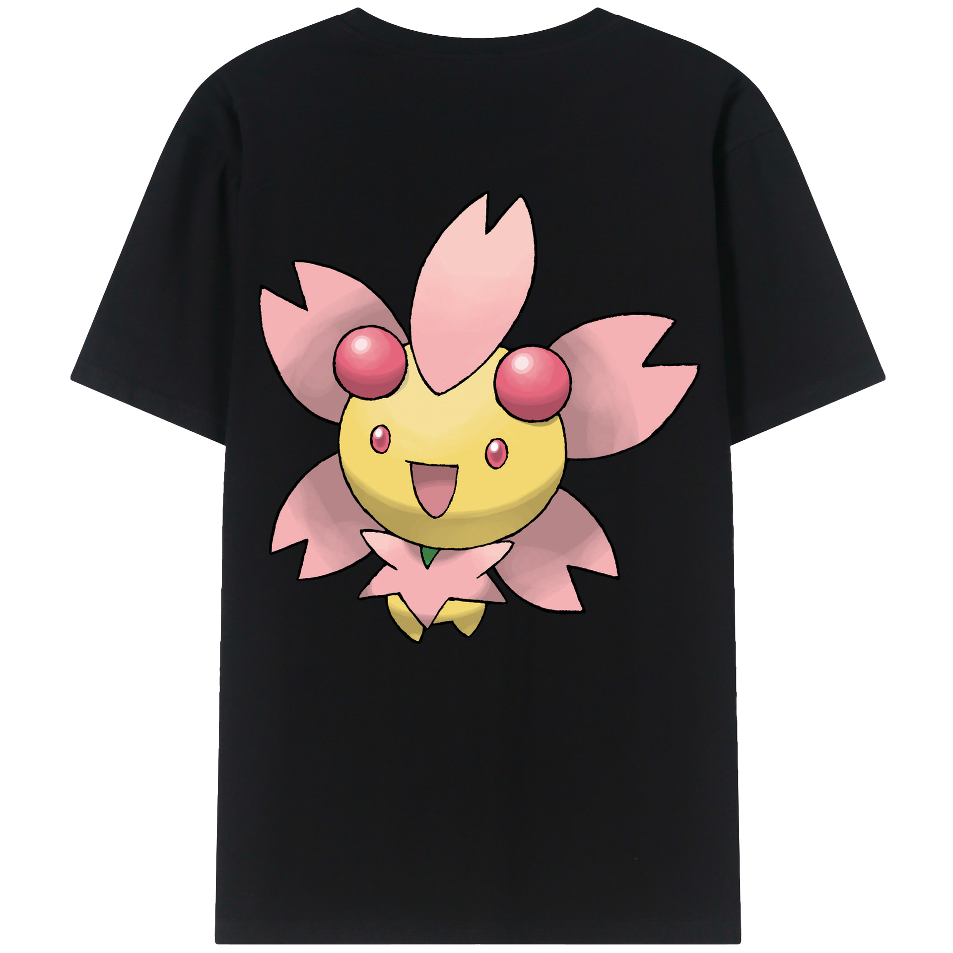 （画像用） ポケットモンスター Pokémon 綿100％ メンズ半袖Tシャツ（バックプリント） 通気性