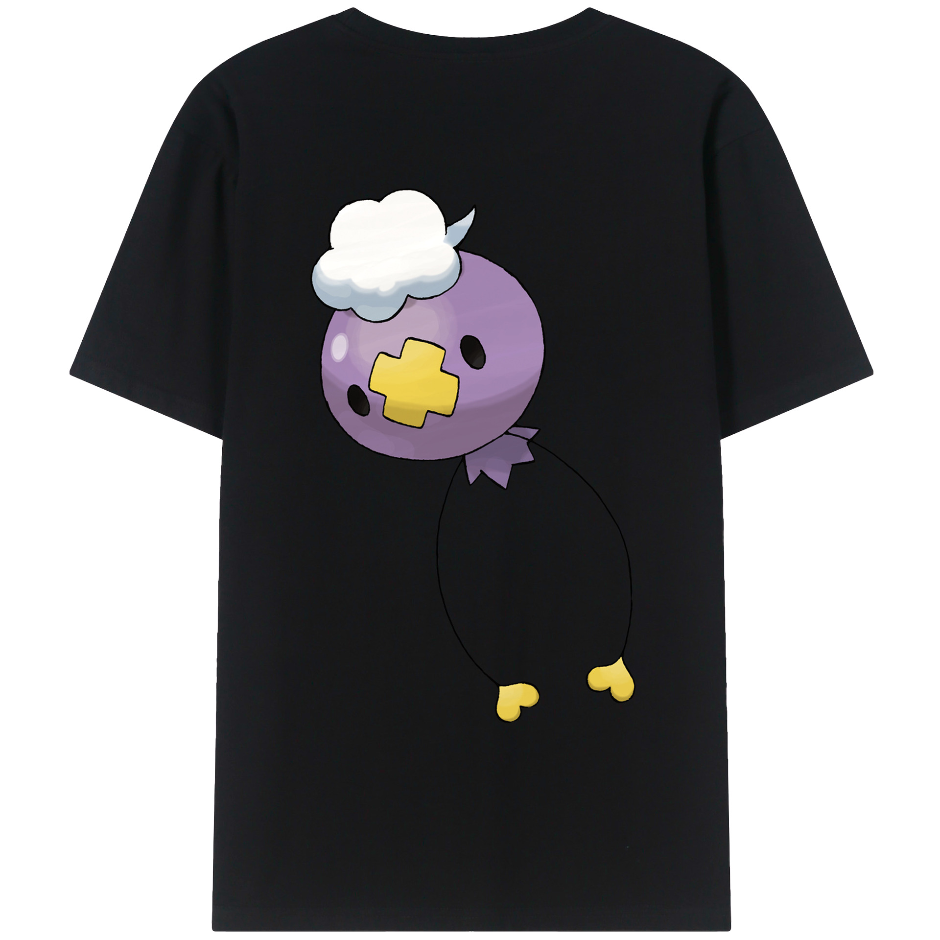 （画像用） ポケットモンスター Pokémon 綿100％ メンズ半袖Tシャツ（バックプリント） 通気性