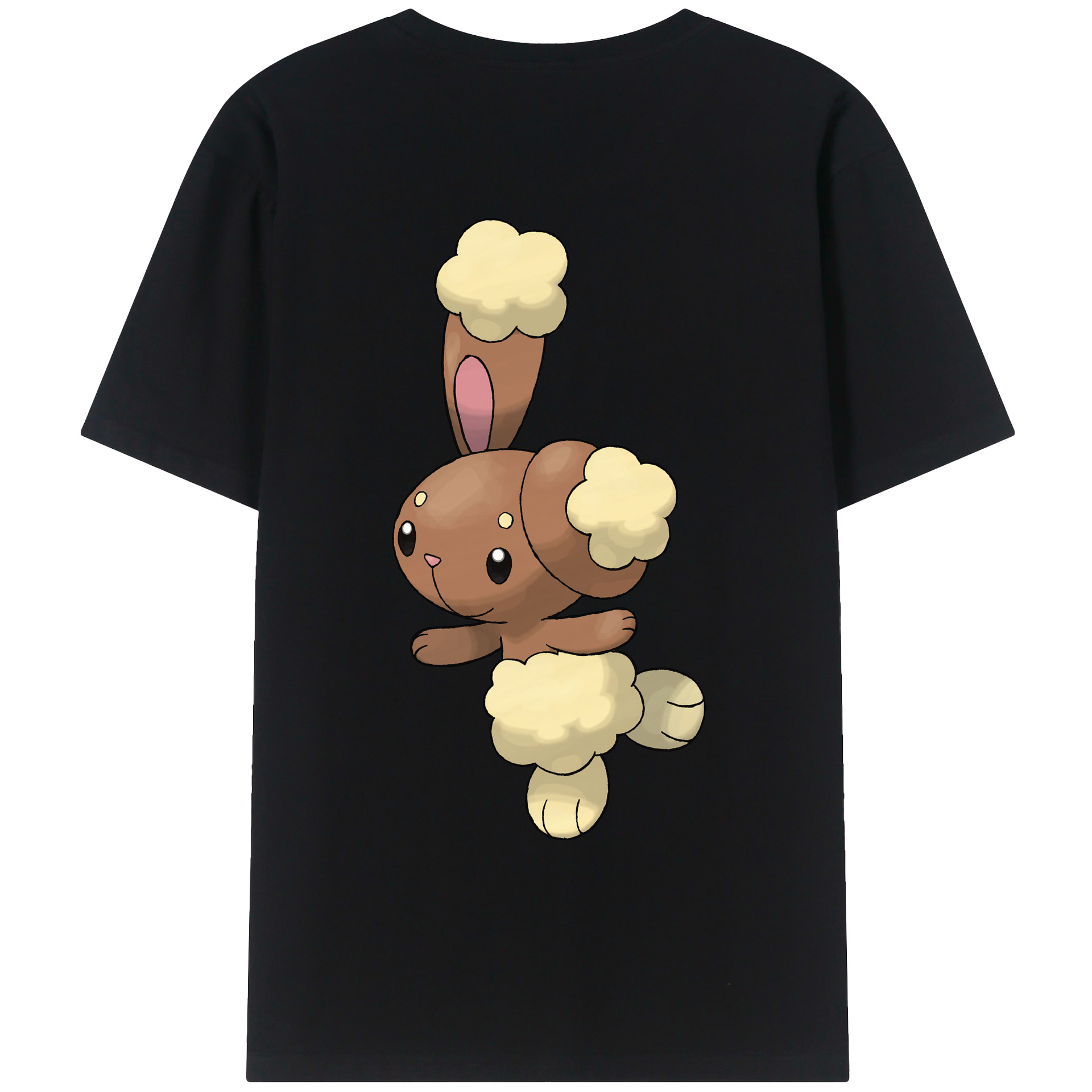 （画像用） ポケットモンスター Pokémon 綿100％ メンズ半袖Tシャツ（バックプリント） 通気性