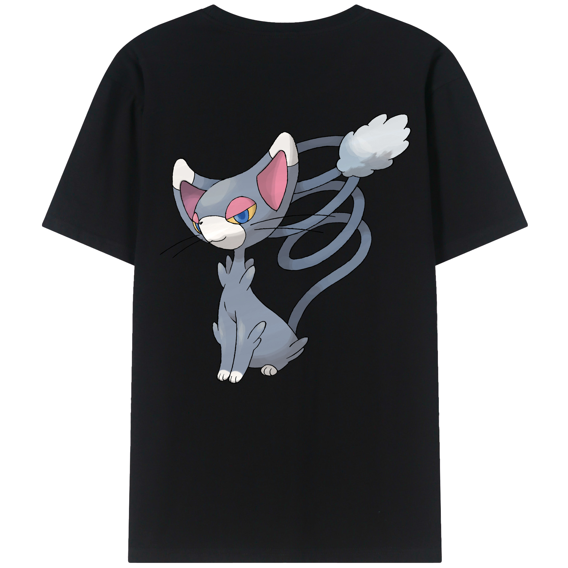 （画像用） ポケットモンスター Pokémon 綿100％ メンズ半袖Tシャツ（バックプリント） 通気性