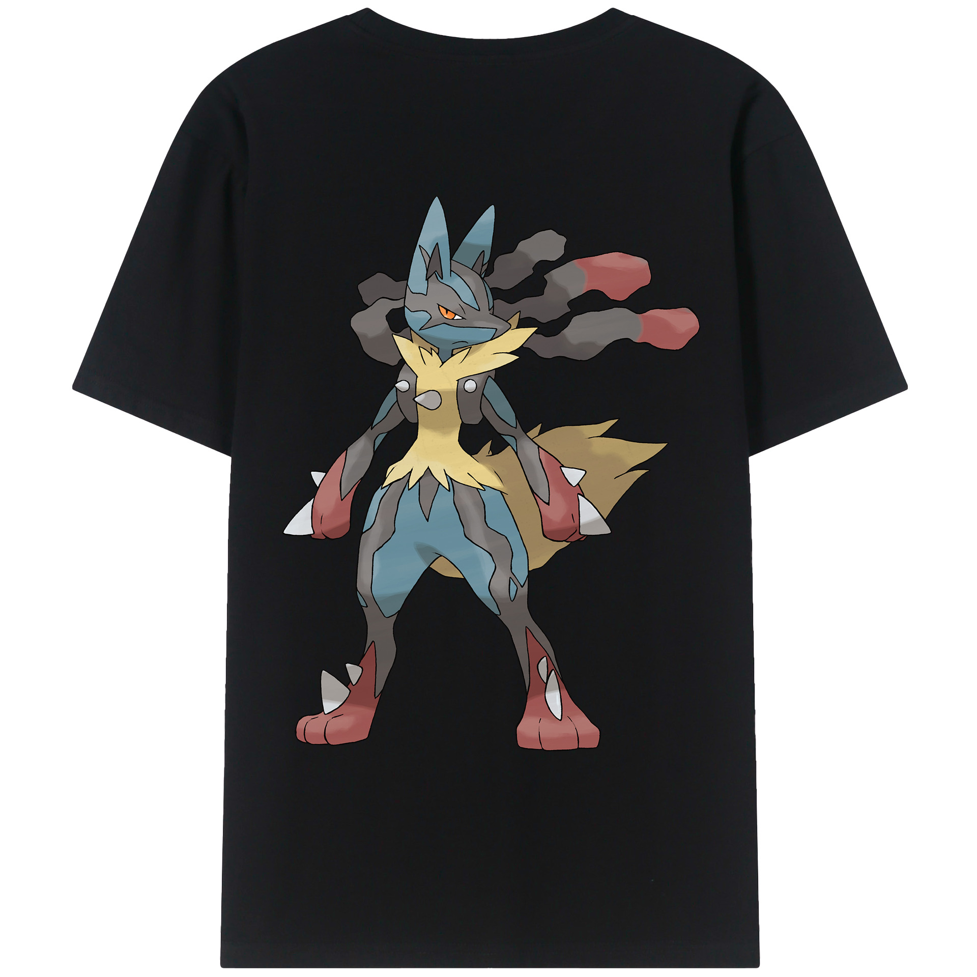 （画像用） ポケットモンスター Pokémon 綿100％ メンズ半袖Tシャツ（バックプリント） 通気性