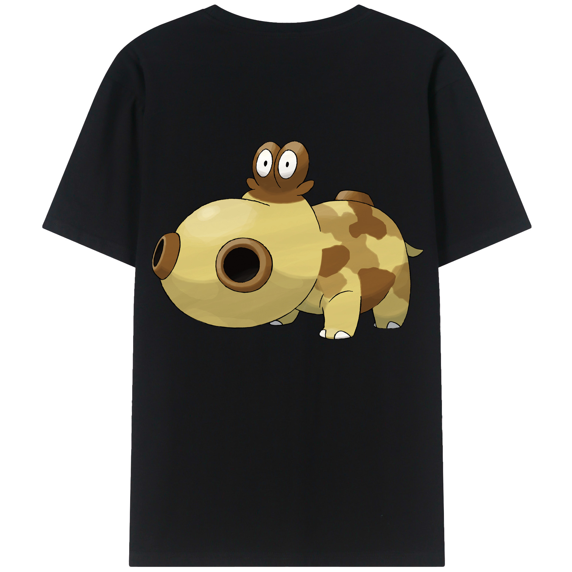 （画像用） ポケットモンスター Pokémon 綿100％ メンズ半袖Tシャツ（バックプリント） 通気性
