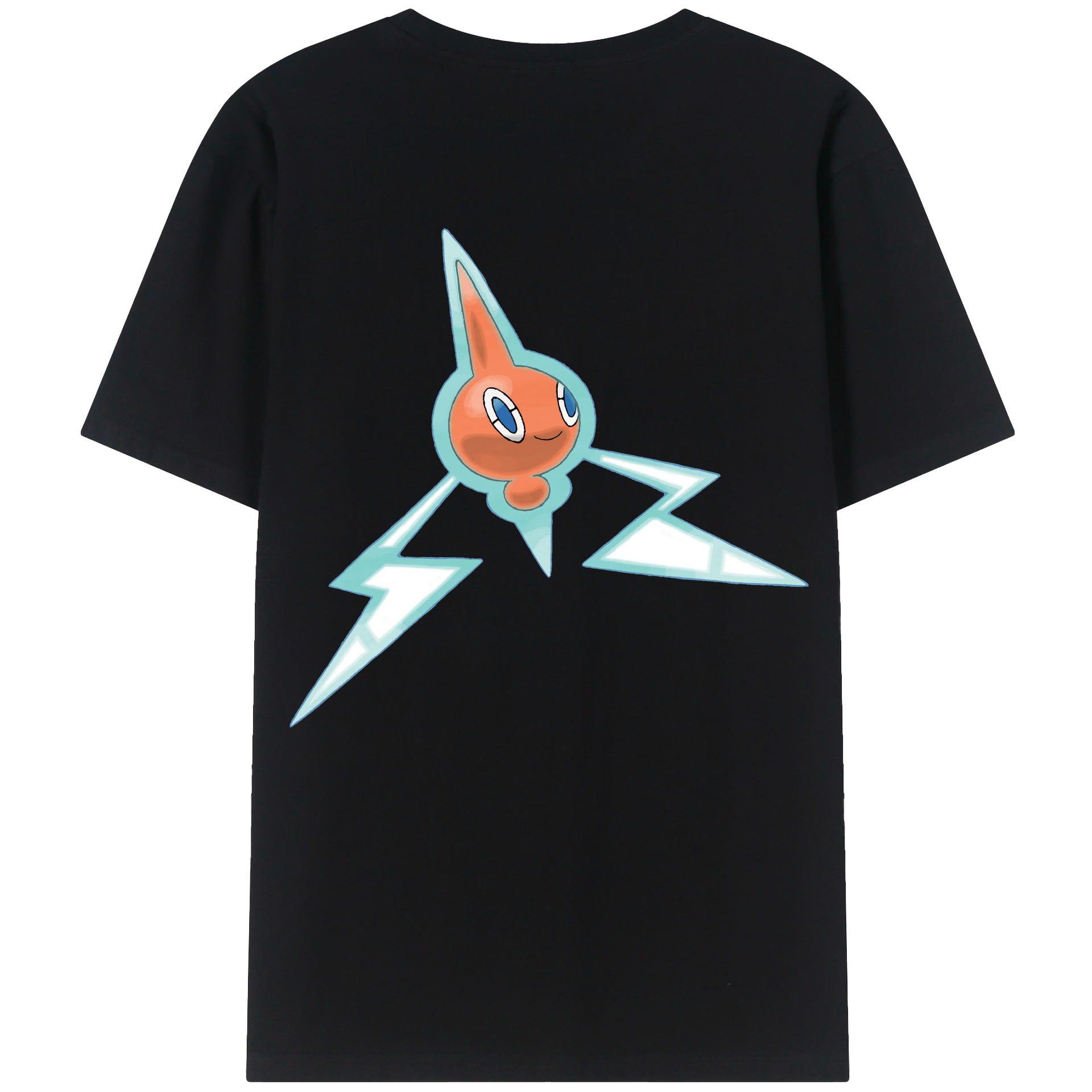 （画像用） ポケットモンスター Pokémon 綿100％ メンズ半袖Tシャツ（バックプリント） 通気性