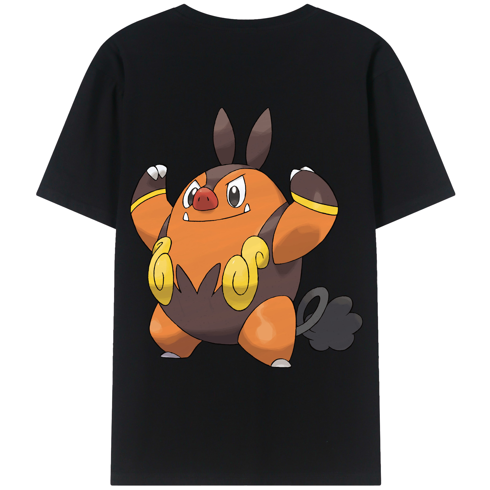 （画像用） ポケットモンスター Pokémon 綿100％ メンズ半袖Tシャツ（バックプリント） 通気性