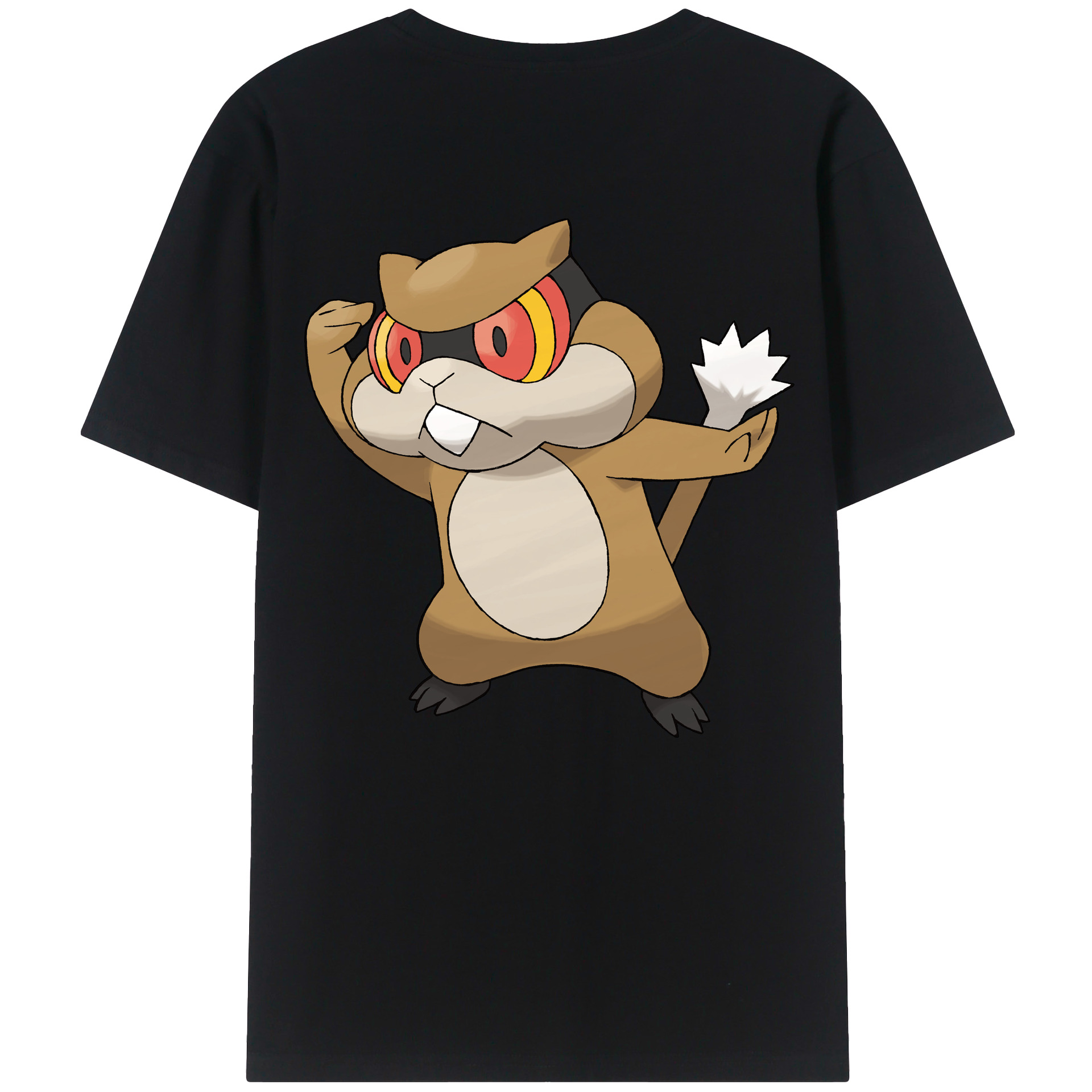 （画像用） ポケットモンスター Pokémon 綿100％ メンズ半袖Tシャツ（バックプリント） 通気性