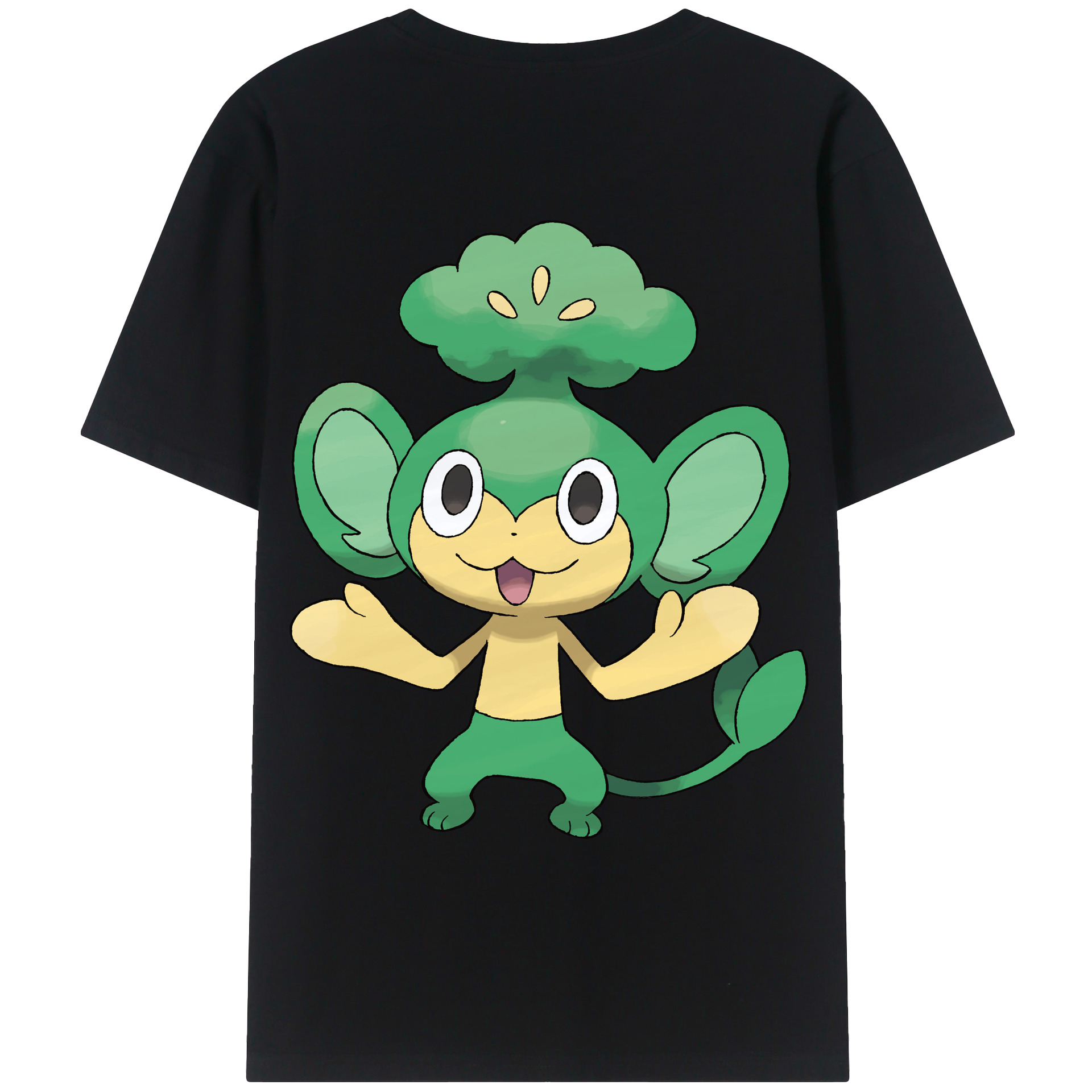 （画像用） ポケットモンスター Pokémon 綿100％ メンズ半袖Tシャツ（バックプリント） 通気性