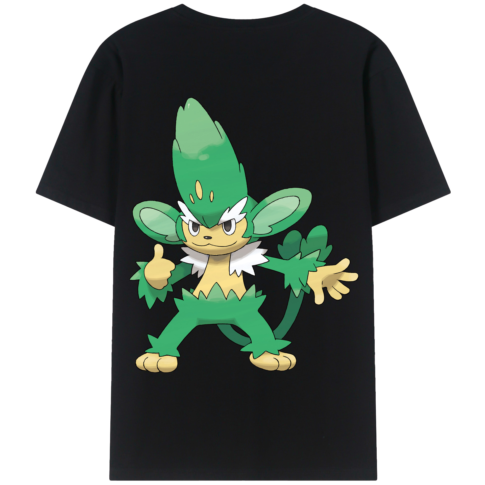 （画像用） ポケットモンスター Pokémon 綿100％ メンズ半袖Tシャツ（バックプリント） 通気性