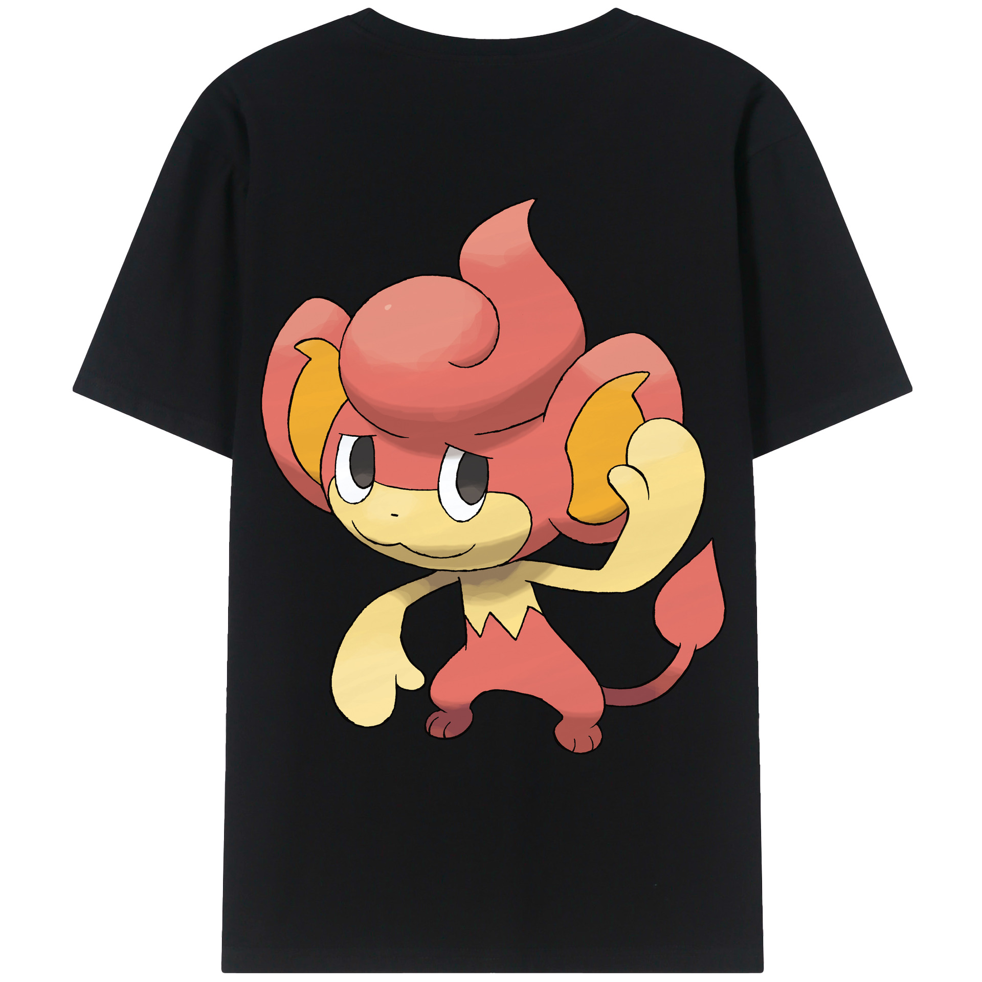 （画像用） ポケットモンスター Pokémon 綿100％ メンズ半袖Tシャツ（バックプリント） 通気性