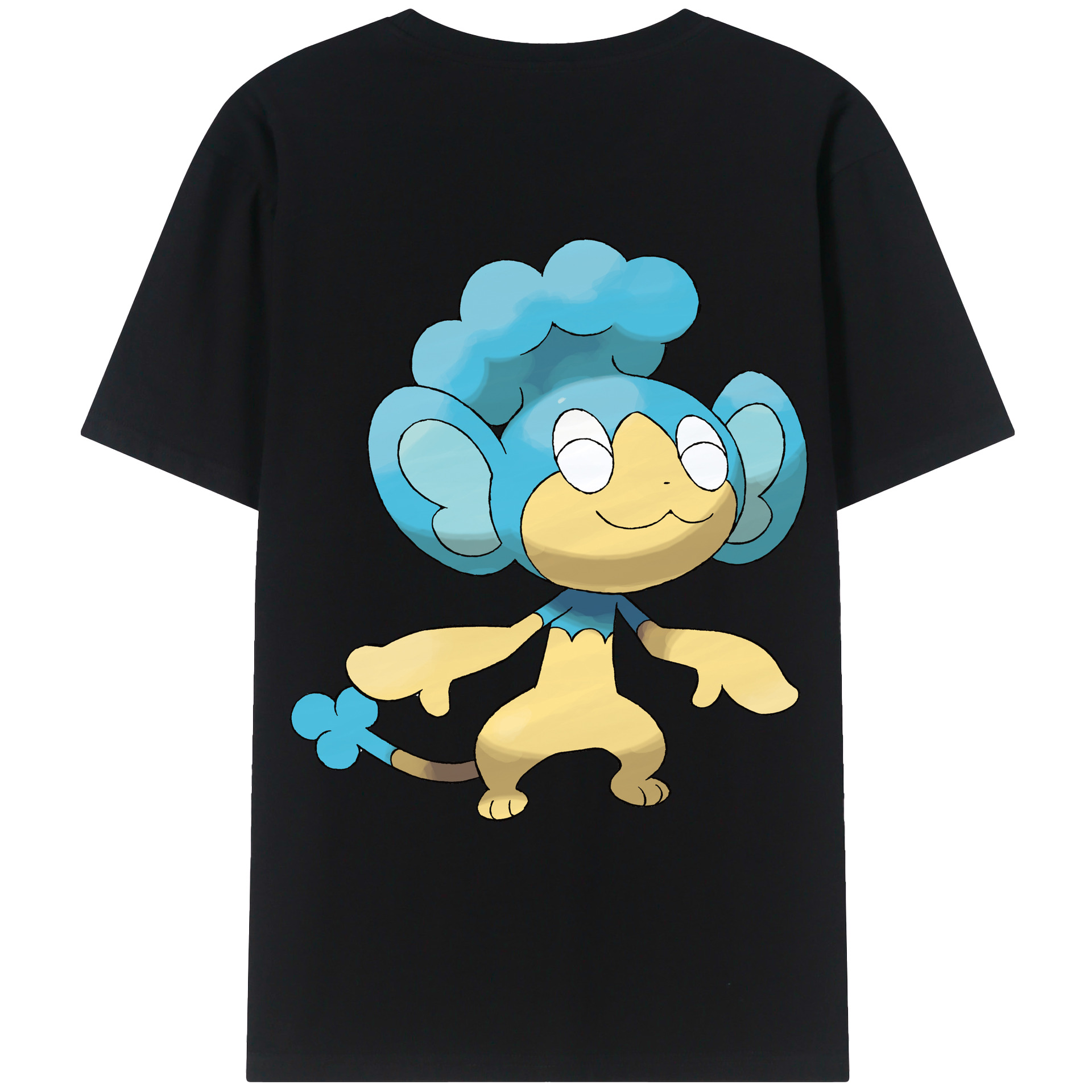 （画像用） ポケットモンスター Pokémon 綿100％ メンズ半袖Tシャツ（バックプリント） 通気性