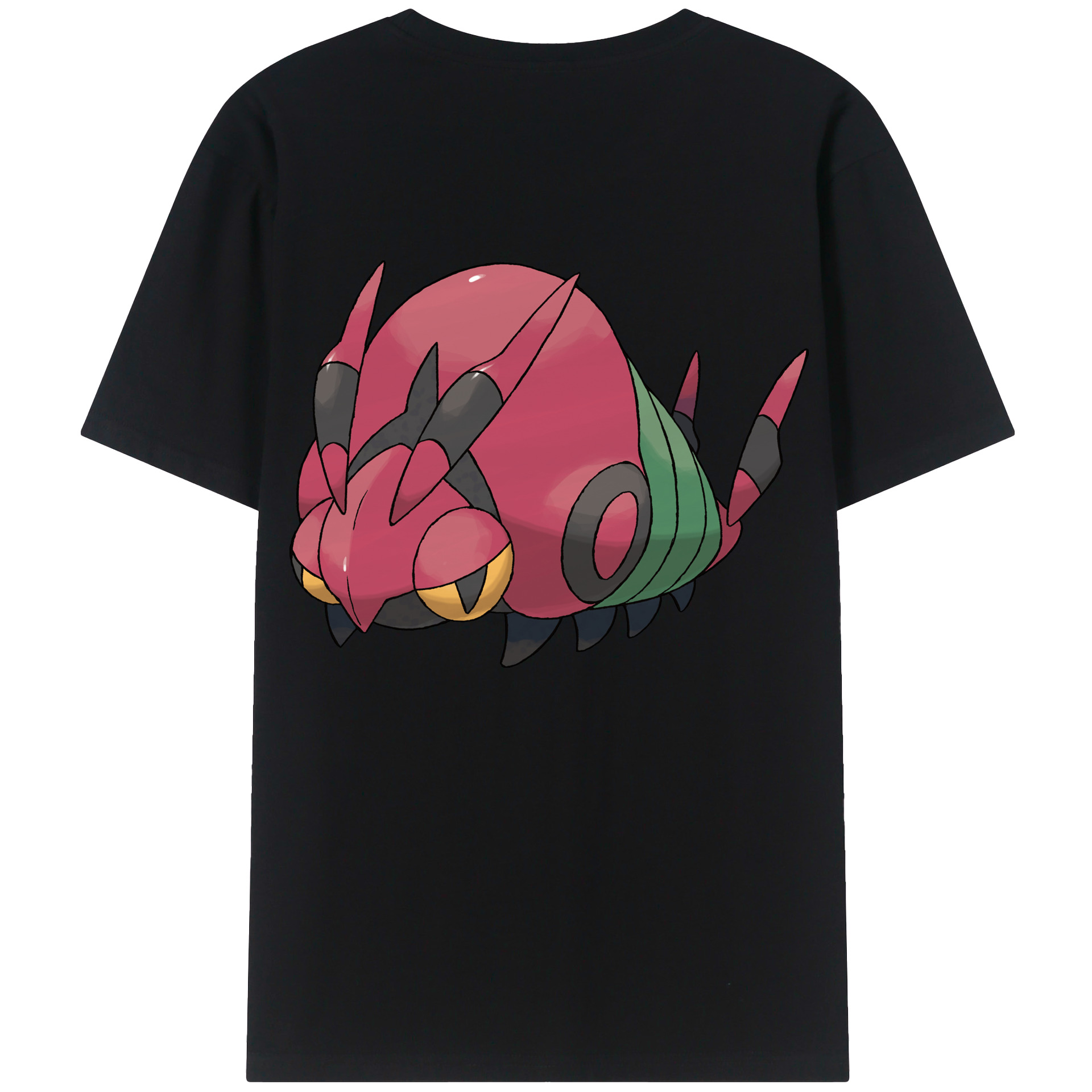 （画像用） ポケットモンスター Pokémon 綿100％ メンズ半袖Tシャツ（バックプリント） 通気性