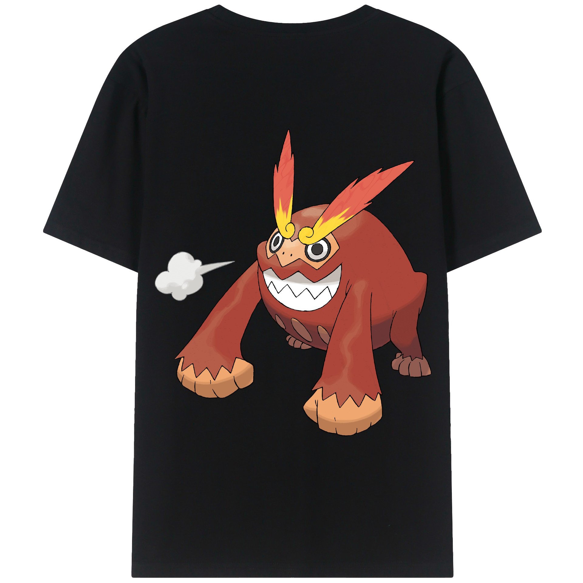 （画像用） ポケットモンスター Pokémon 綿100％ メンズ半袖Tシャツ（バックプリント） 通気性