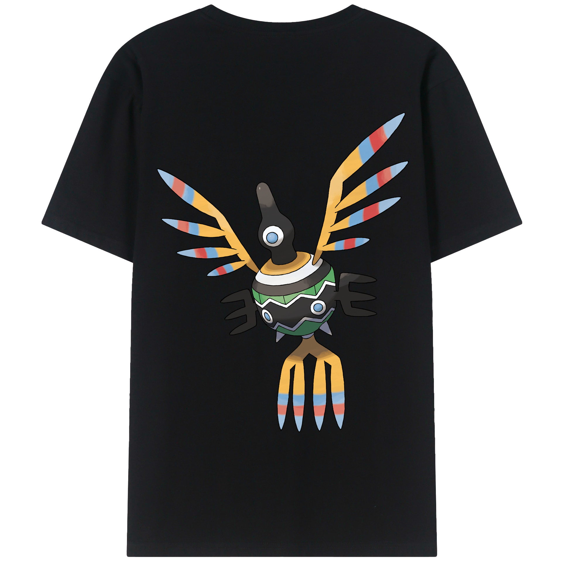 （画像用） ポケットモンスター Pokémon 綿100％ メンズ半袖Tシャツ（バックプリント） 通気性