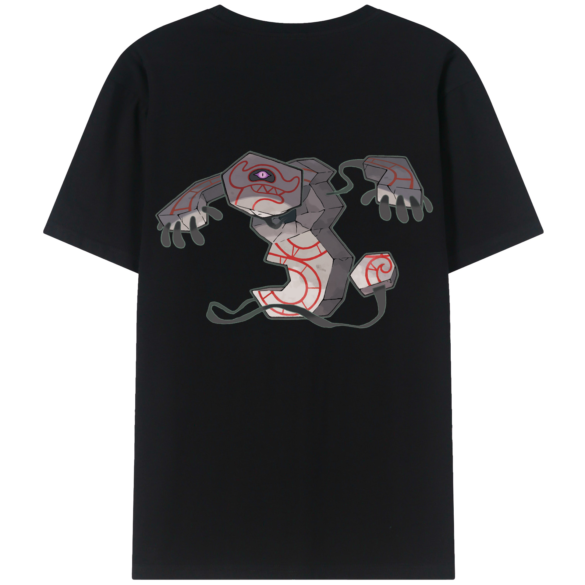 （画像用） ポケットモンスター Pokémon 綿100％ メンズ半袖Tシャツ（バックプリント） 通気性