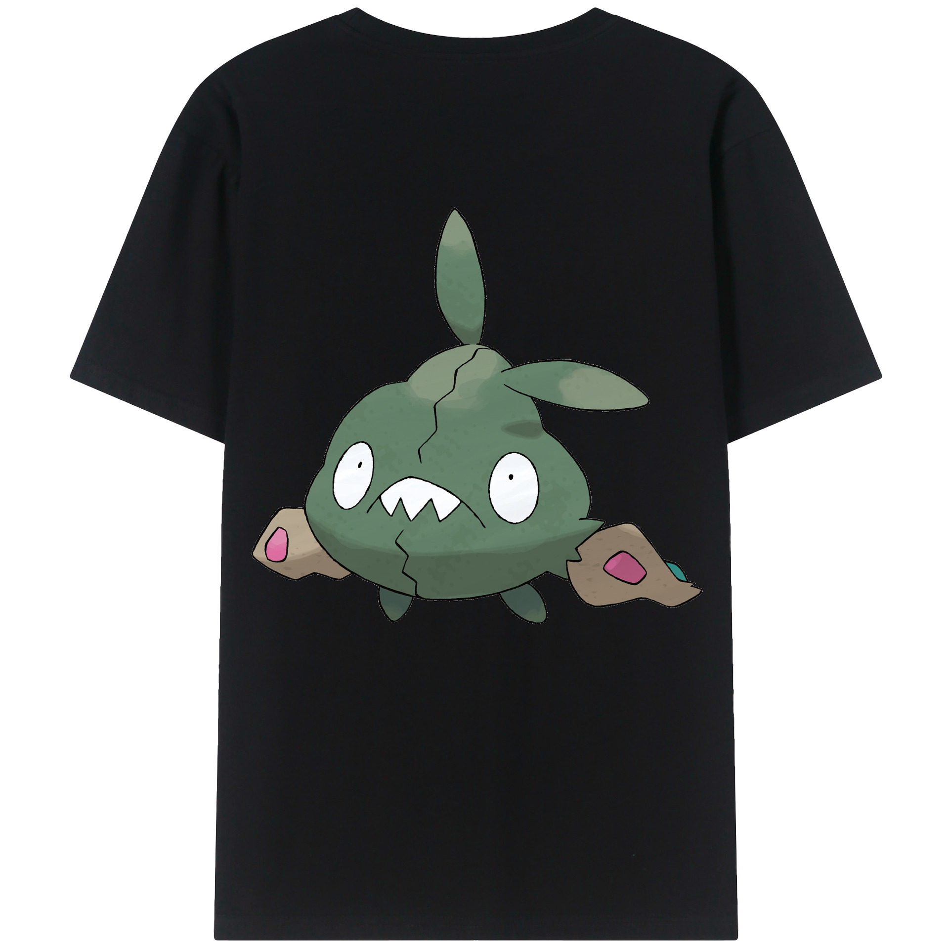 （画像用） ポケットモンスター Pokémon 綿100％ メンズ半袖Tシャツ（バックプリント） 通気性