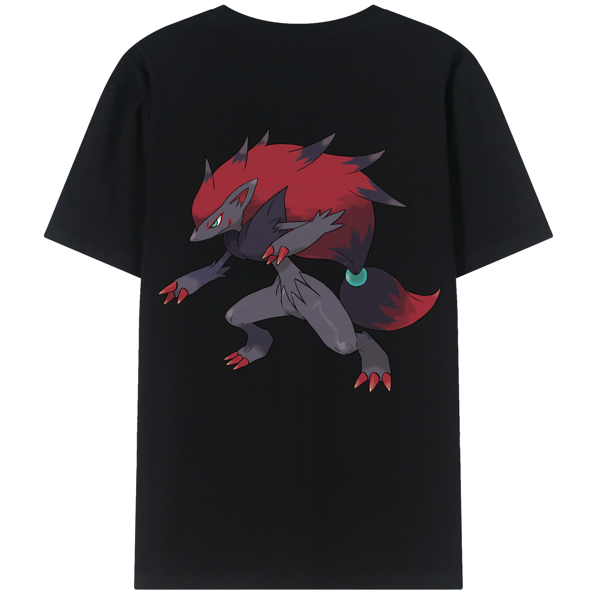 （画像用） ポケットモンスター Pokémon 綿100％ メンズ半袖Tシャツ（バックプリント） 通気性