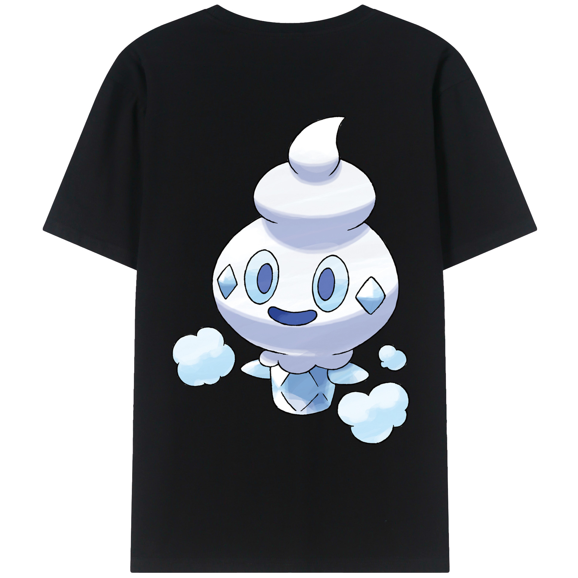 （画像用） ポケットモンスター Pokémon 綿100％ メンズ半袖Tシャツ（バックプリント） 通気性