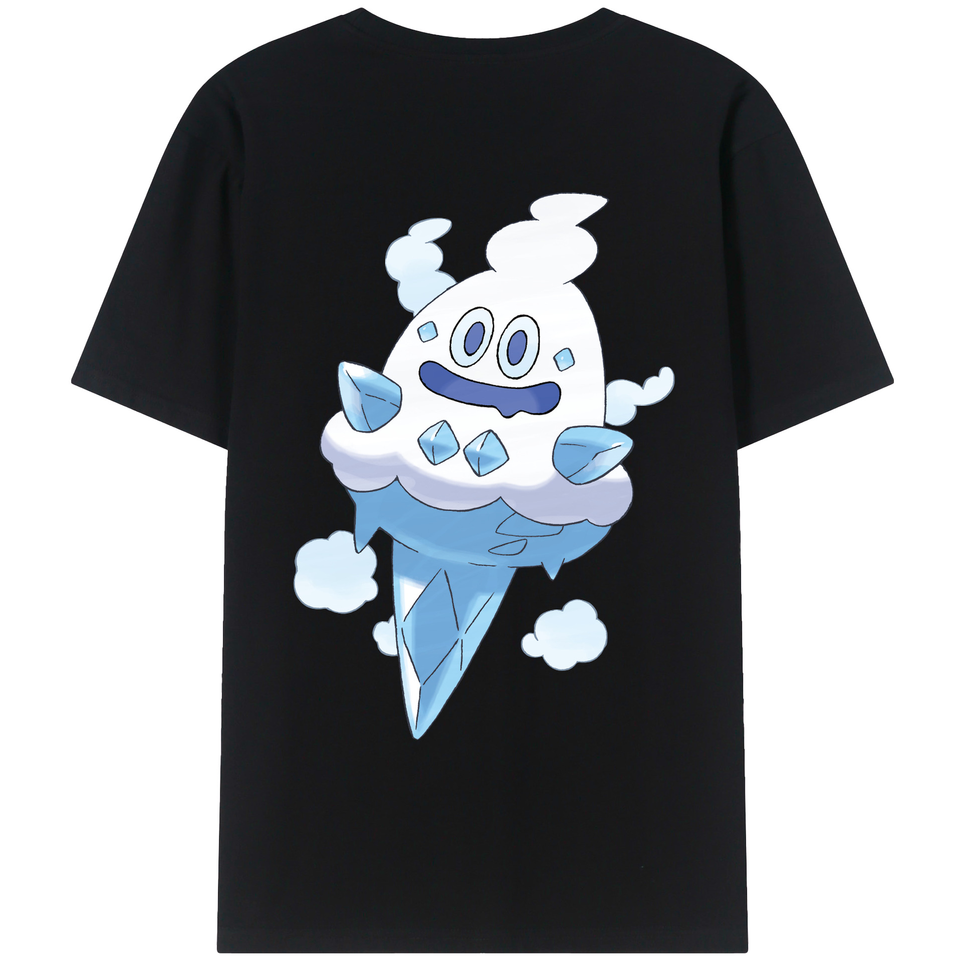 （画像用） ポケットモンスター Pokémon 綿100％ メンズ半袖Tシャツ（バックプリント） 通気性