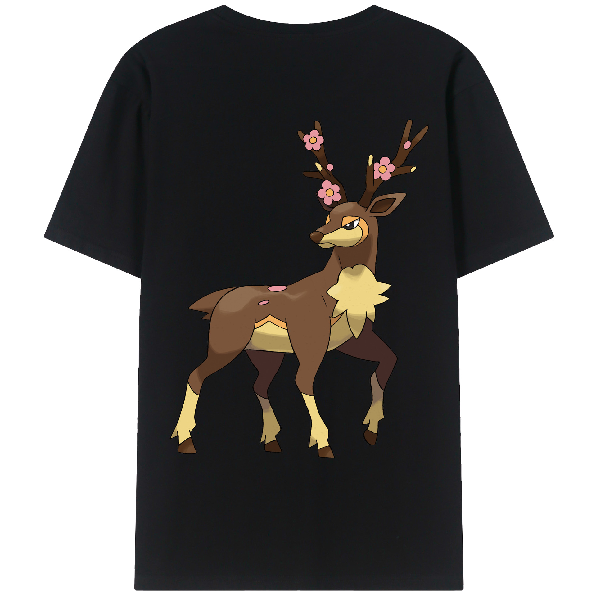 （画像用） ポケットモンスター Pokémon 綿100％ メンズ半袖Tシャツ（バックプリント） 通気性