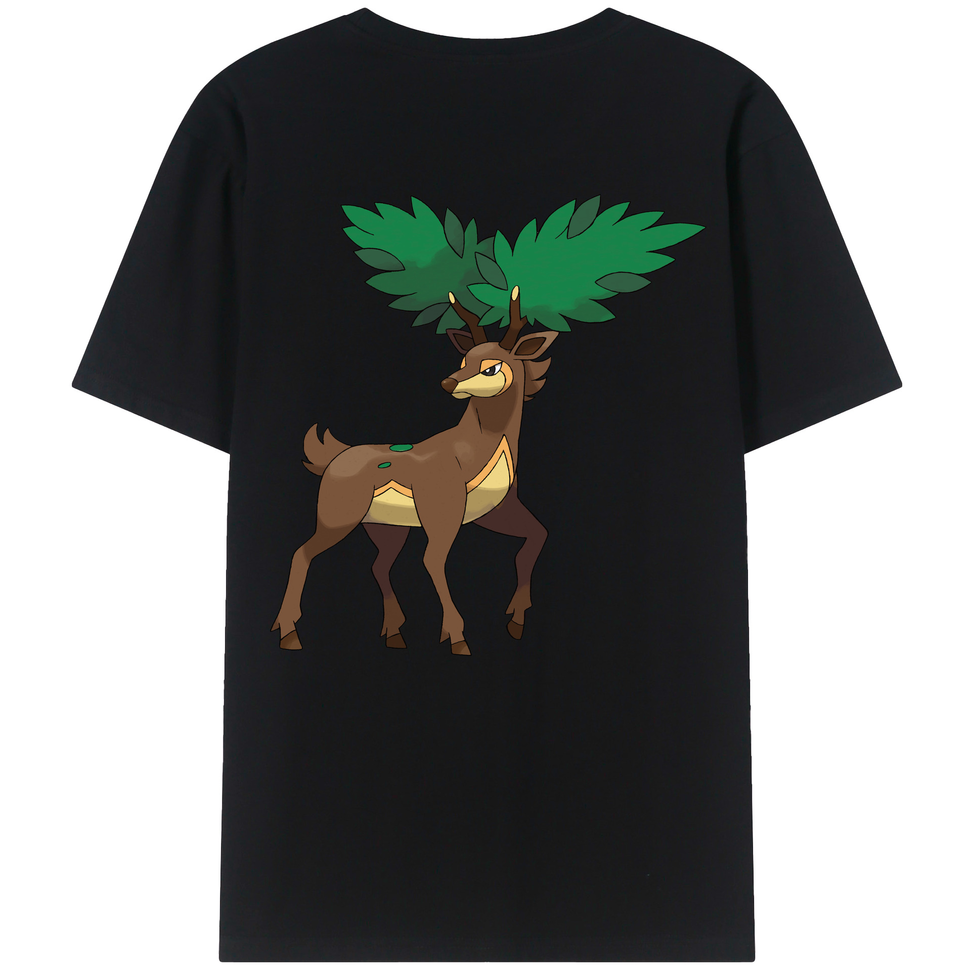 （画像用） ポケットモンスター Pokémon 綿100％ メンズ半袖Tシャツ（バックプリント） 通気性