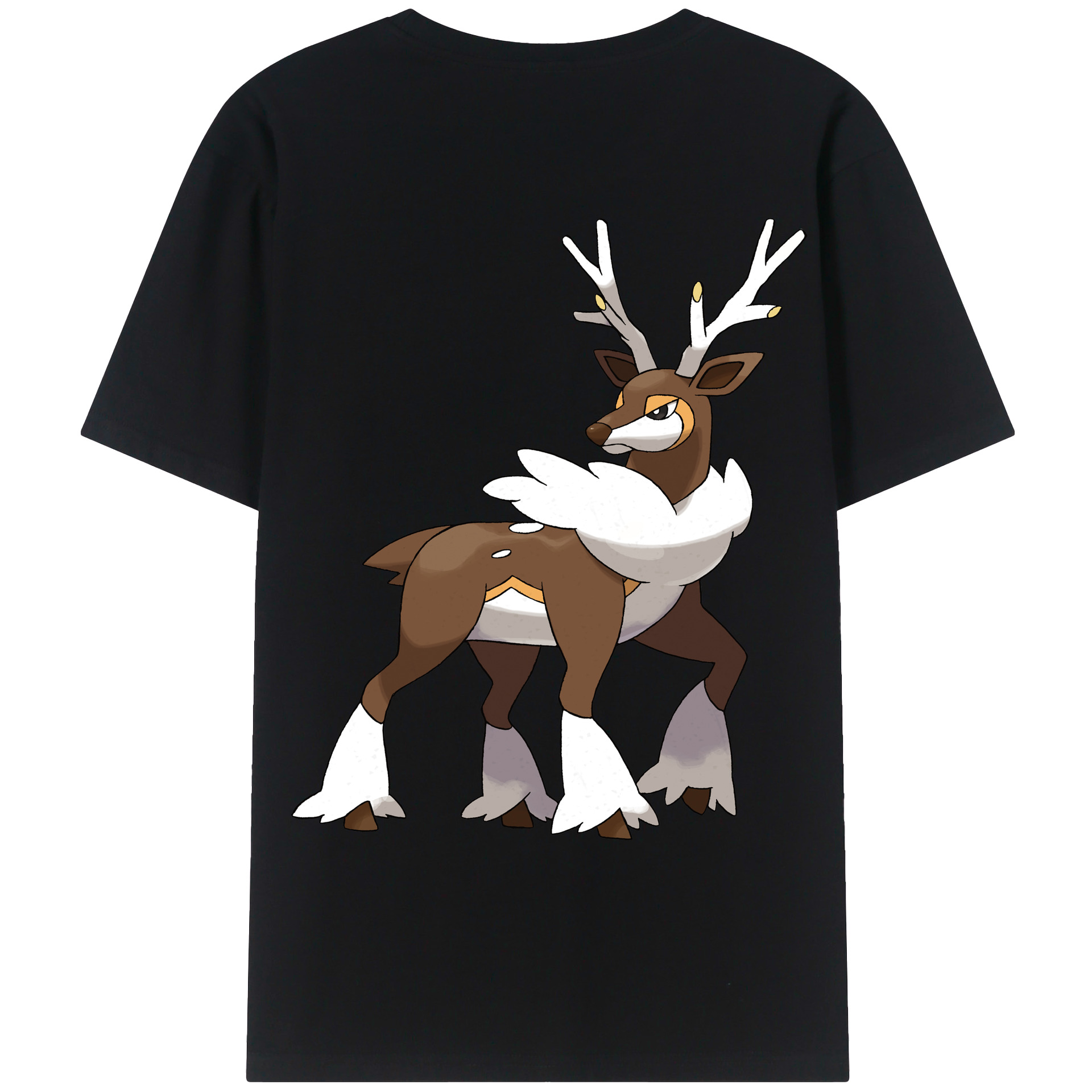 （画像用） ポケットモンスター Pokémon 綿100％ メンズ半袖Tシャツ（バックプリント） 通気性