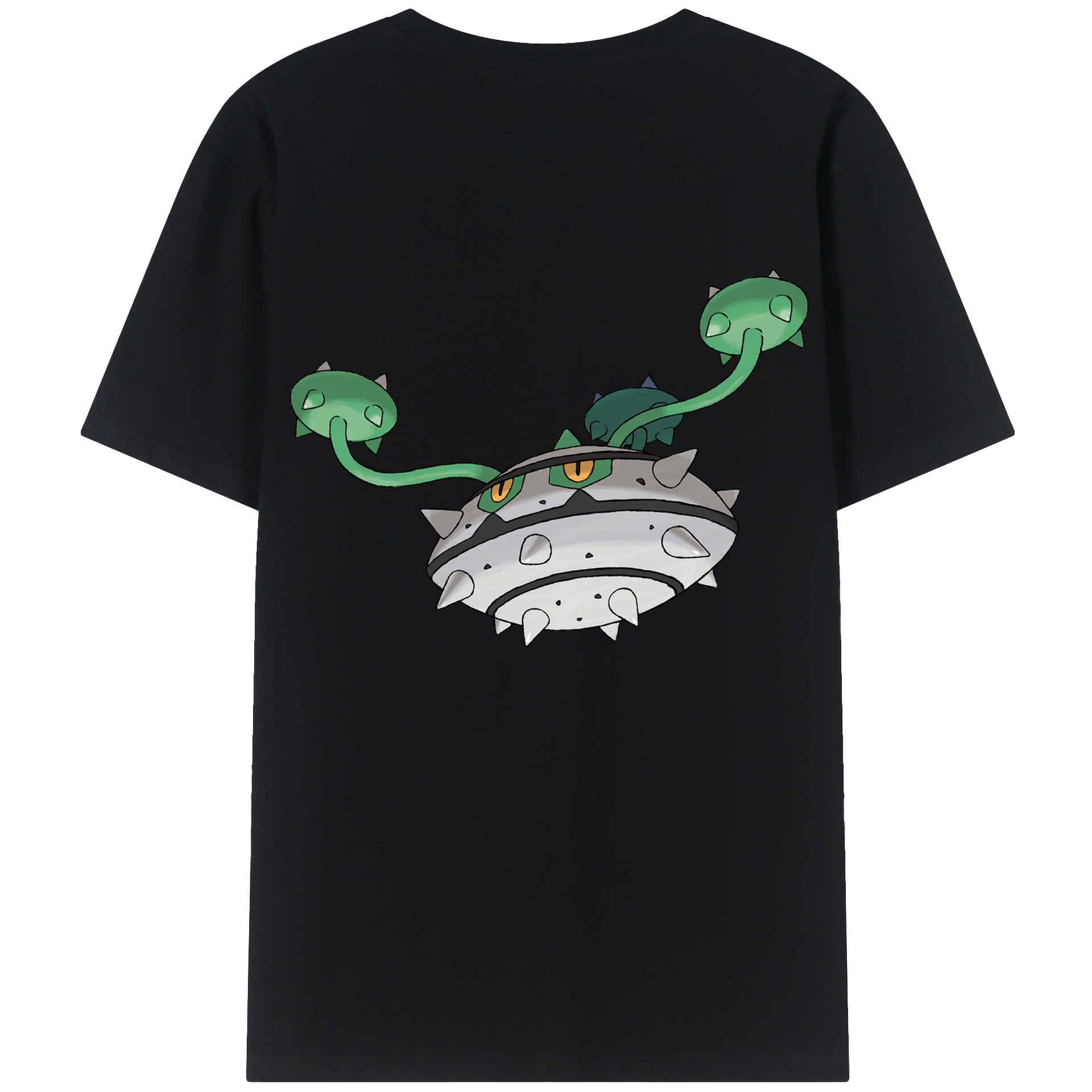 （画像用） ポケットモンスター Pokémon 綿100％ メンズ半袖Tシャツ（バックプリント） 通気性