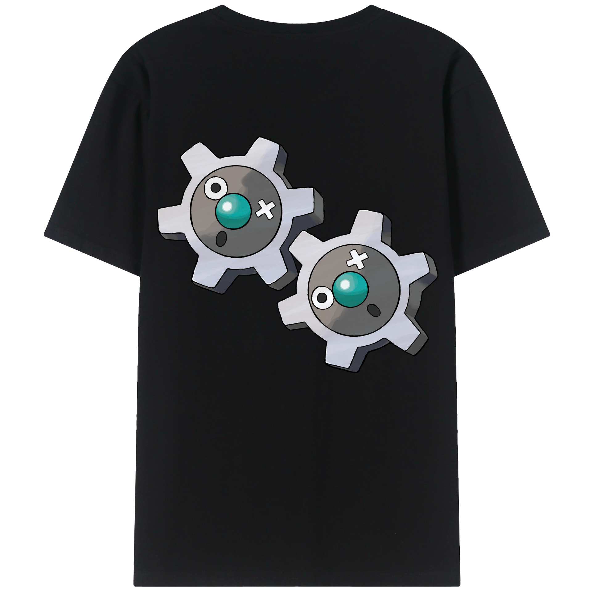 （画像用） ポケットモンスター Pokémon 綿100％ メンズ半袖Tシャツ（バックプリント） 通気性