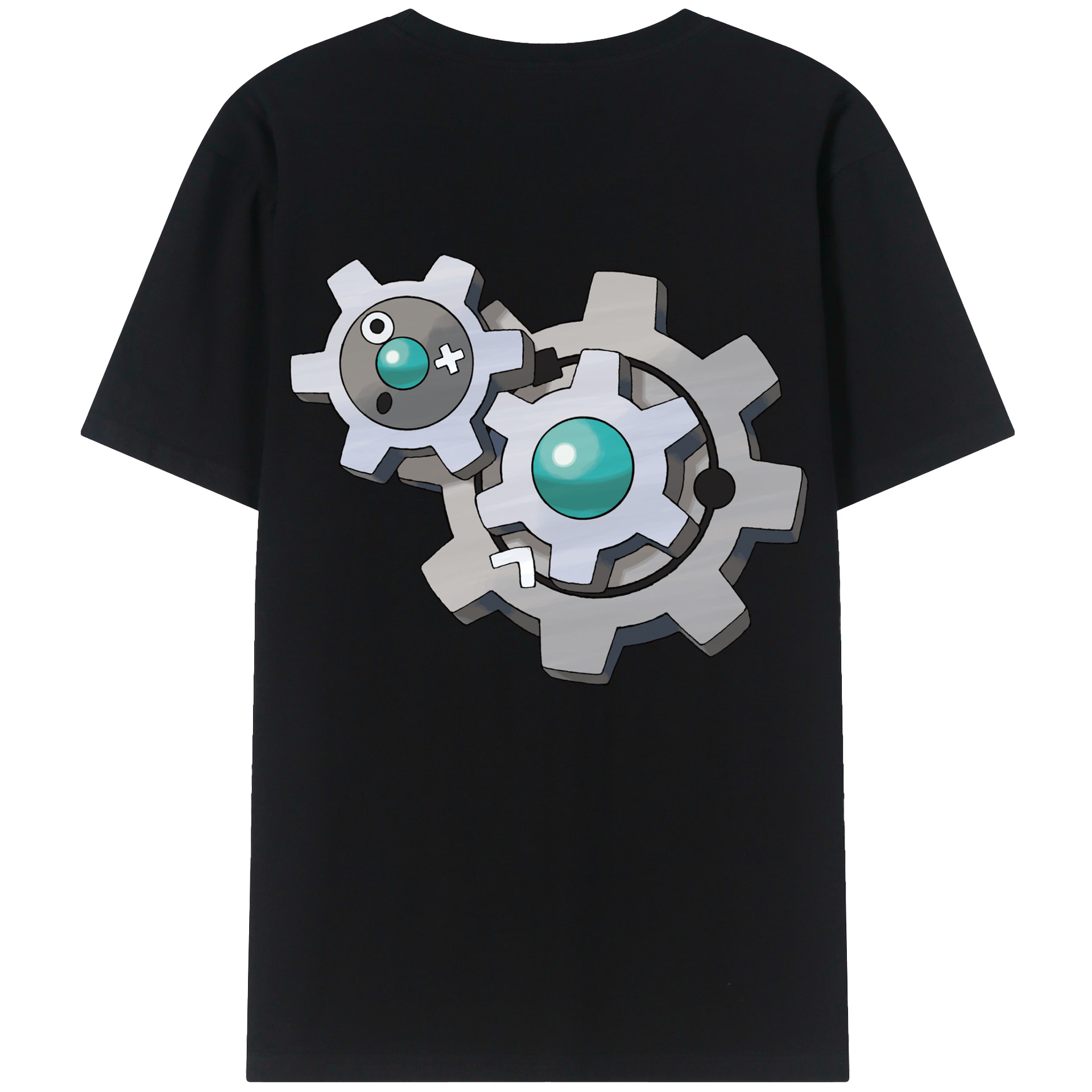 （画像用） ポケットモンスター Pokémon 綿100％ メンズ半袖Tシャツ（バックプリント） 通気性