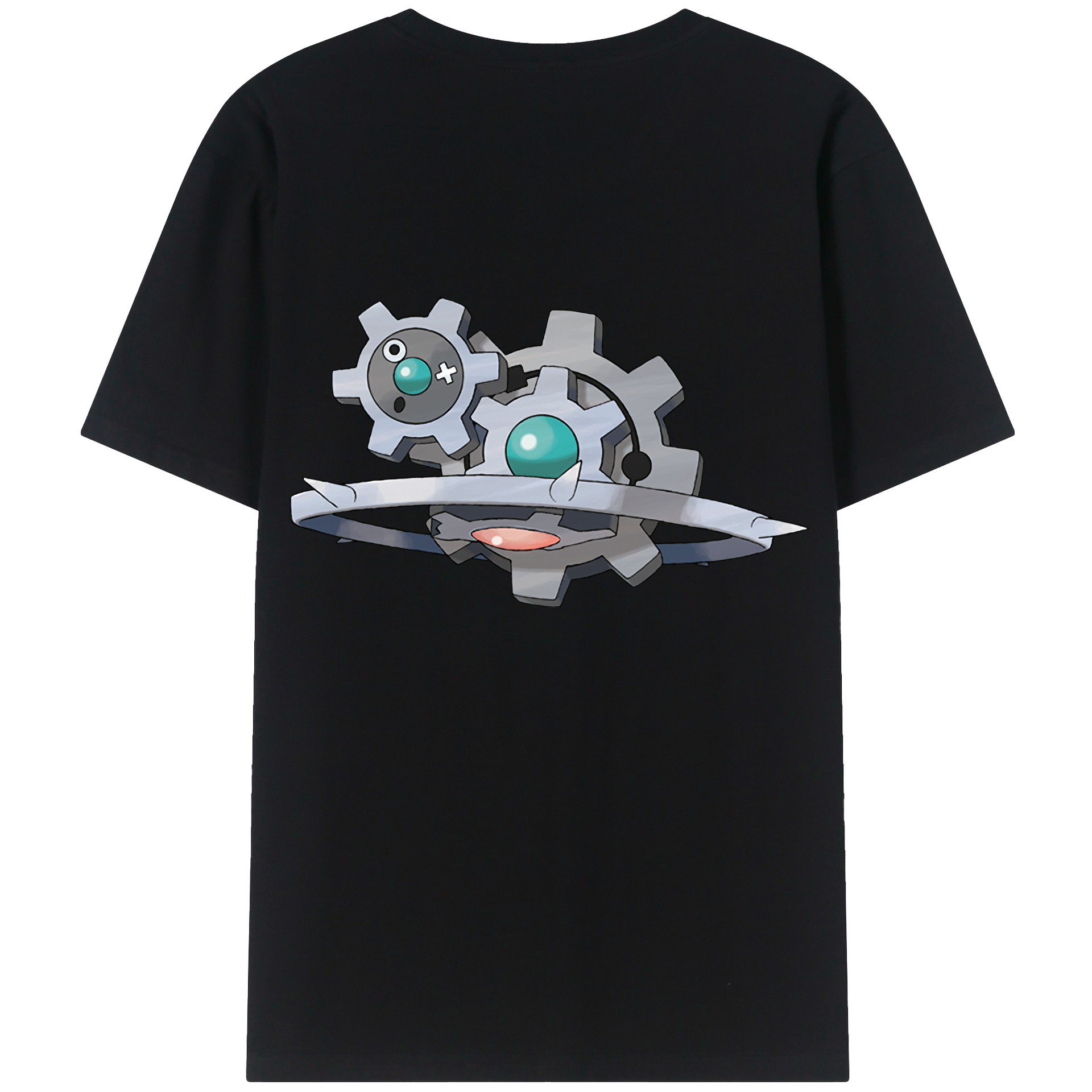 （画像用） ポケットモンスター Pokémon 綿100％ メンズ半袖Tシャツ（バックプリント） 通気性