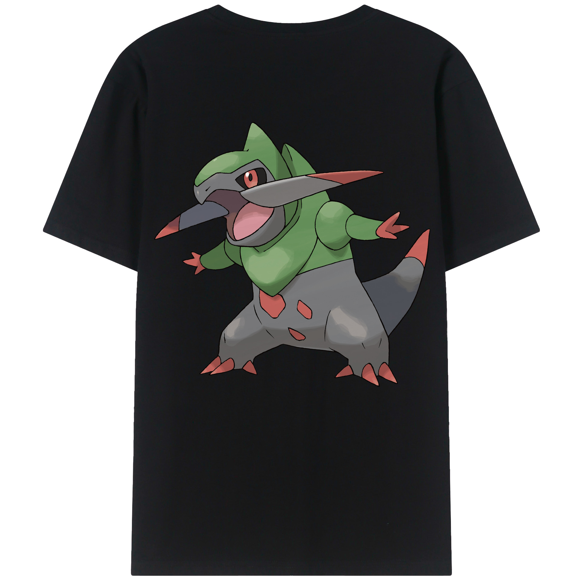 （画像用） ポケットモンスター Pokémon 綿100％ メンズ半袖Tシャツ（バックプリント） 通気性